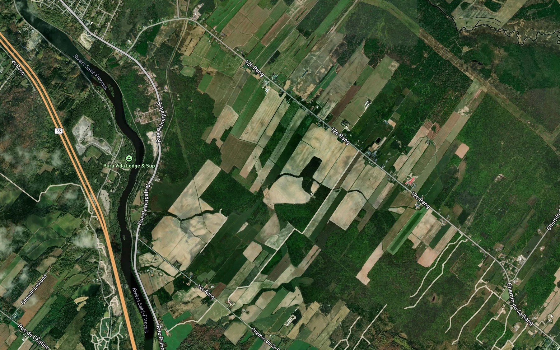 Satellite map of the Ruisseau Leclair