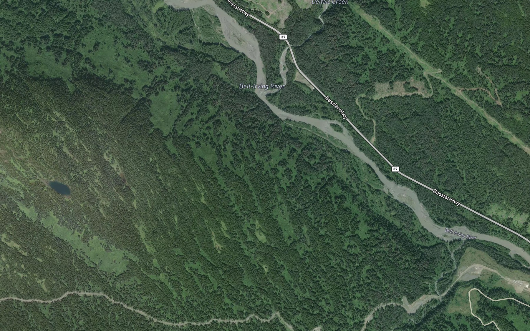 Satellite map of the Deltaic Creek