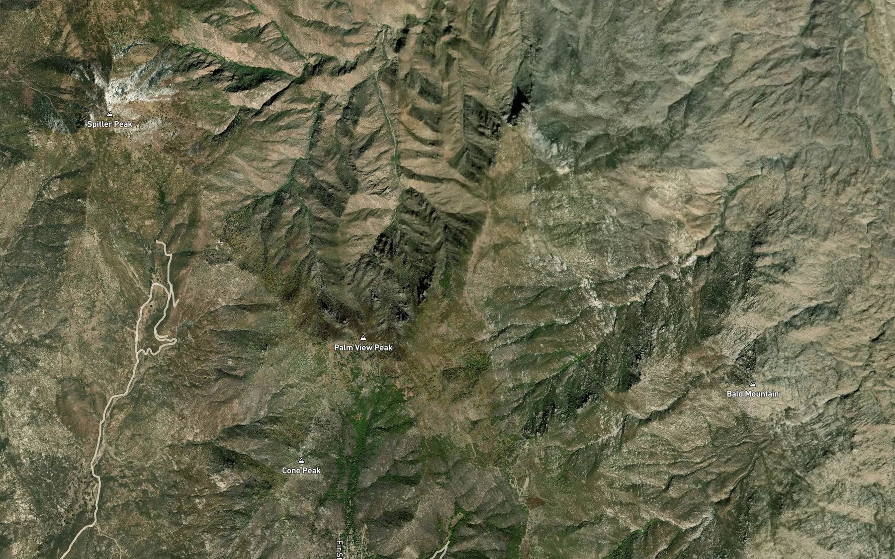 Satellite map of the Little Camp Spring
