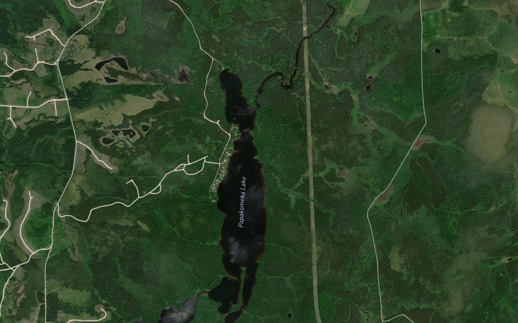 Satellite map of the McArthur Creek
