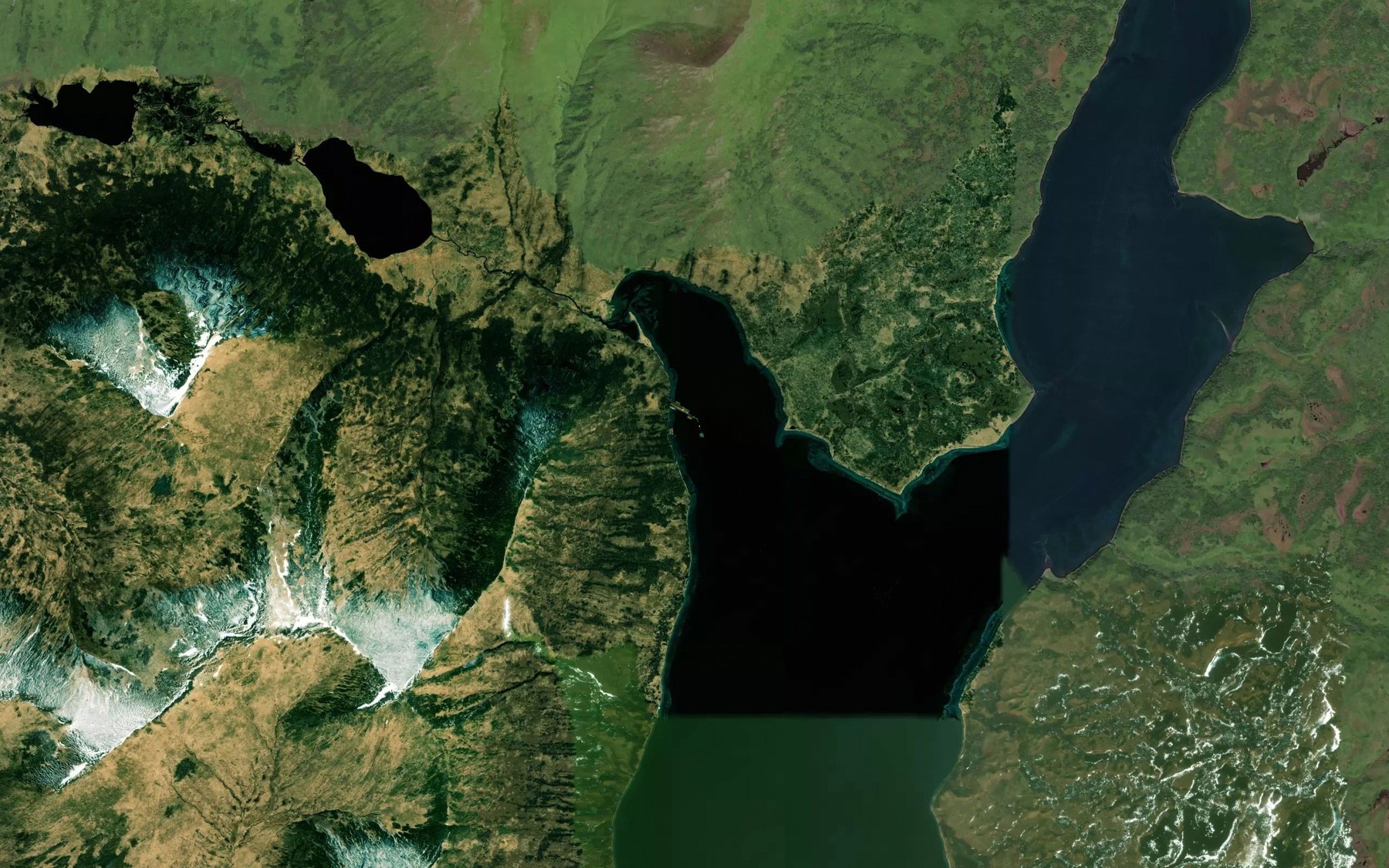 Satellite map of the Moser Bay Seaplane Base