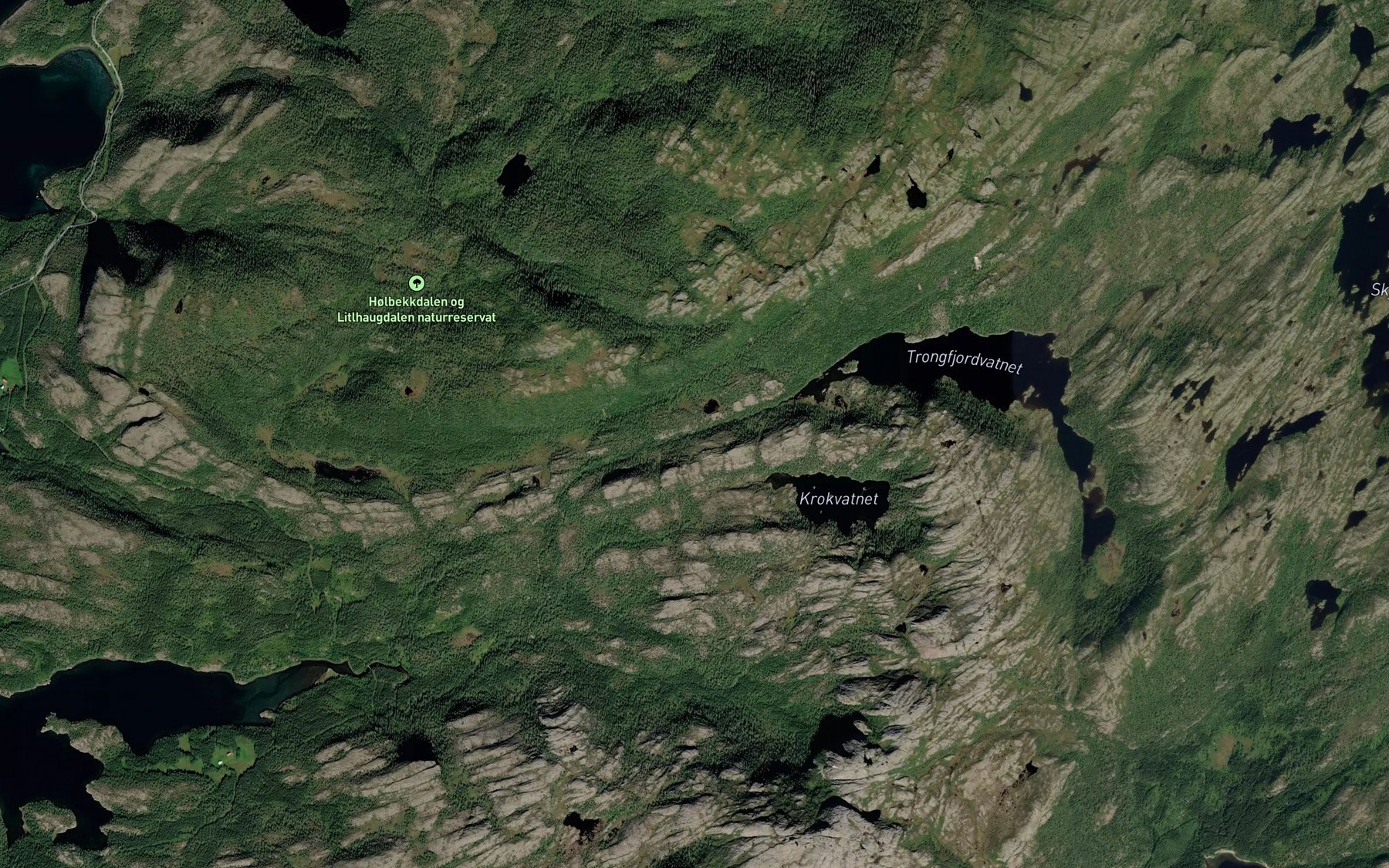 Satellite map of the Saeterelva