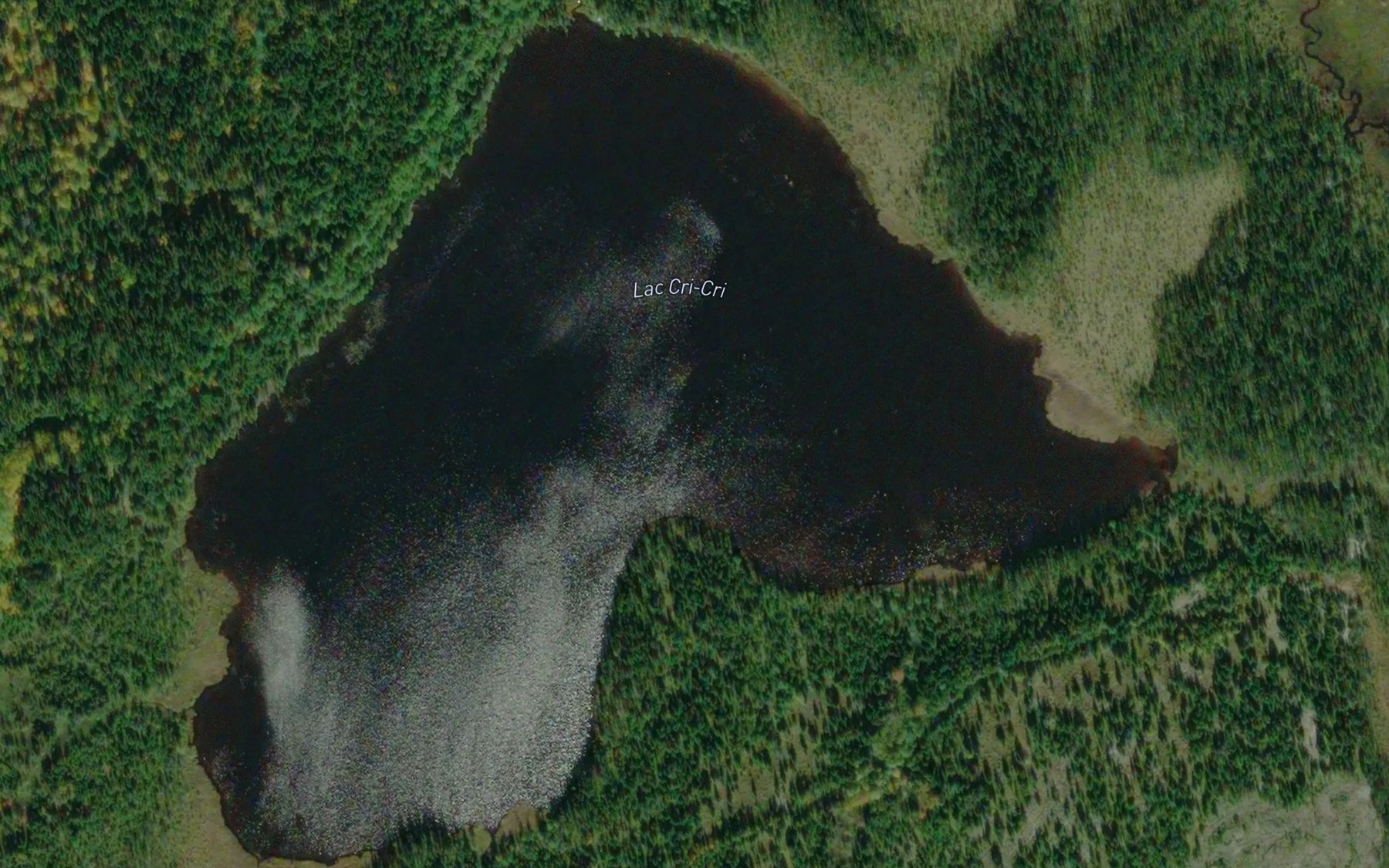 Satellite map of the Lac Cri-Cri