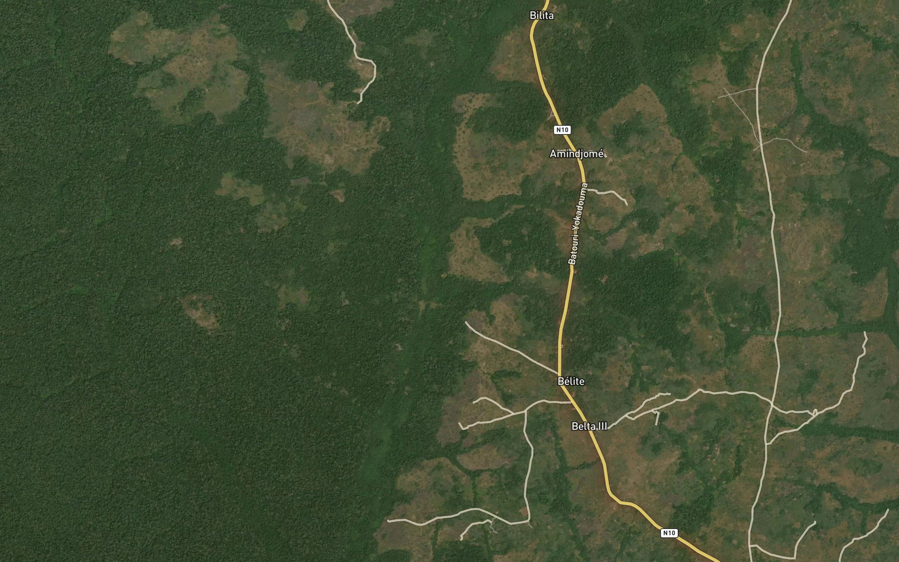 Satellite map of the Andjombe