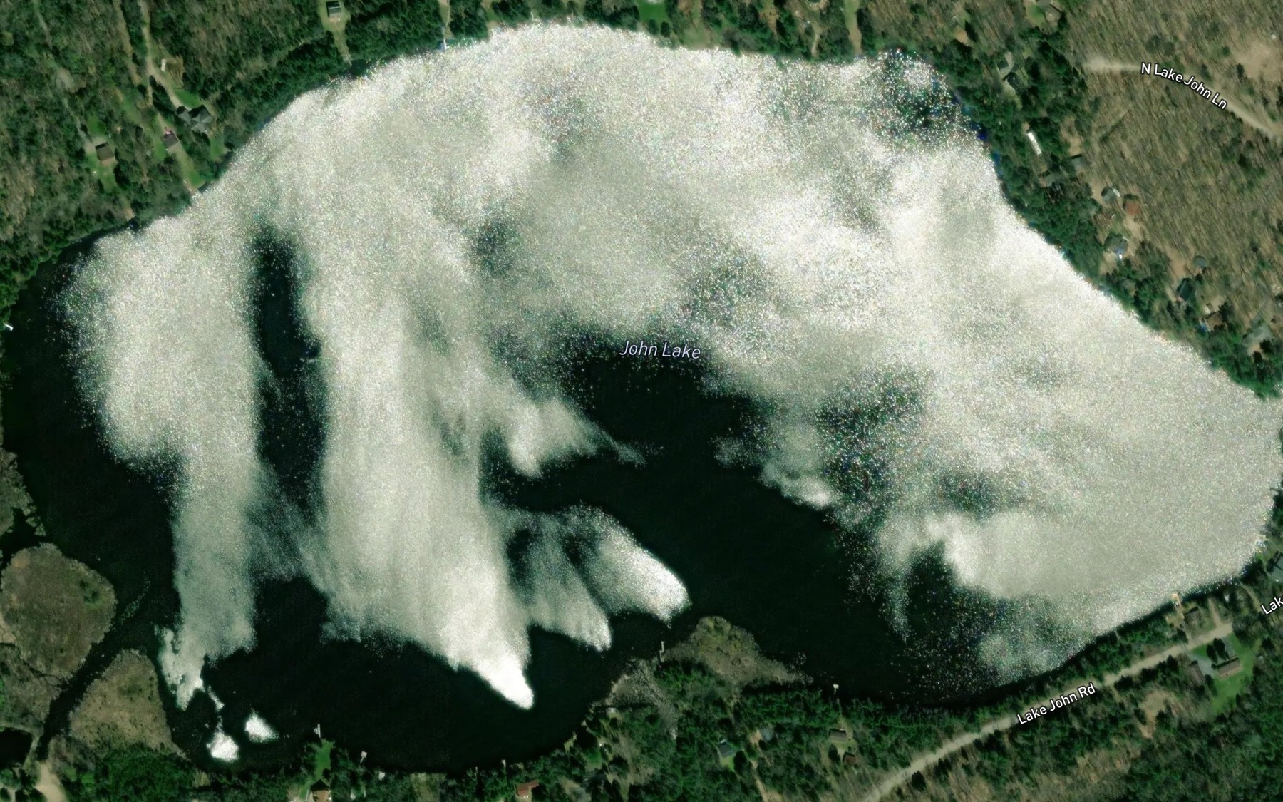 Satellite map of the John Lake
