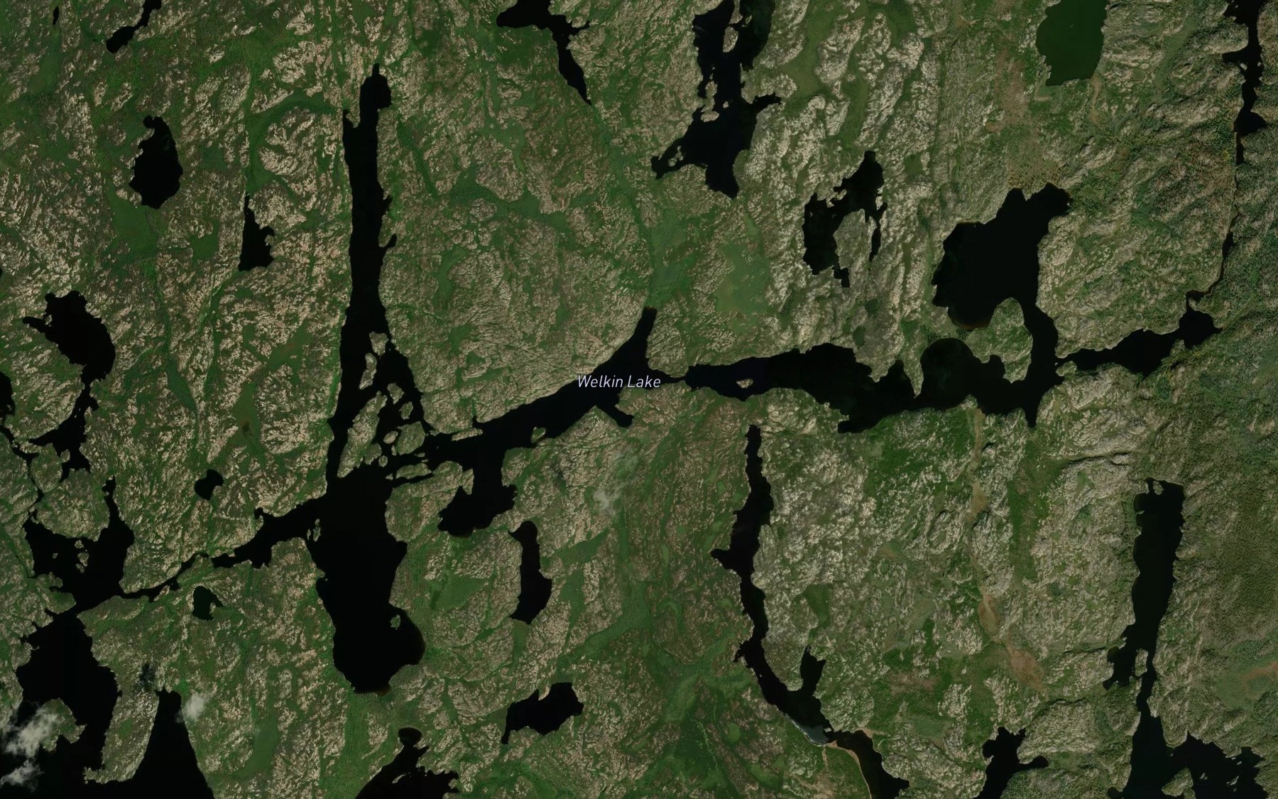 Satellite map of the Welkin Lake