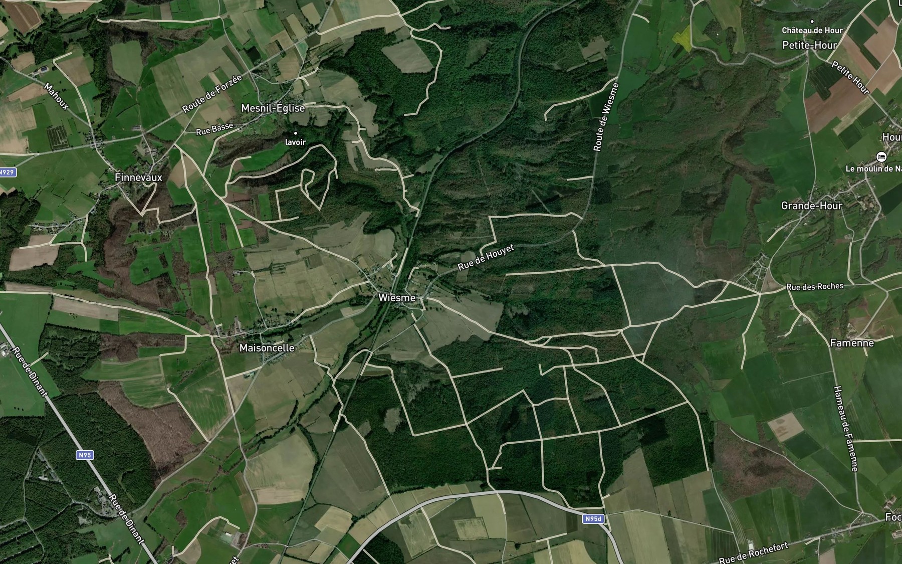 Satellite map of the Maisoncelle