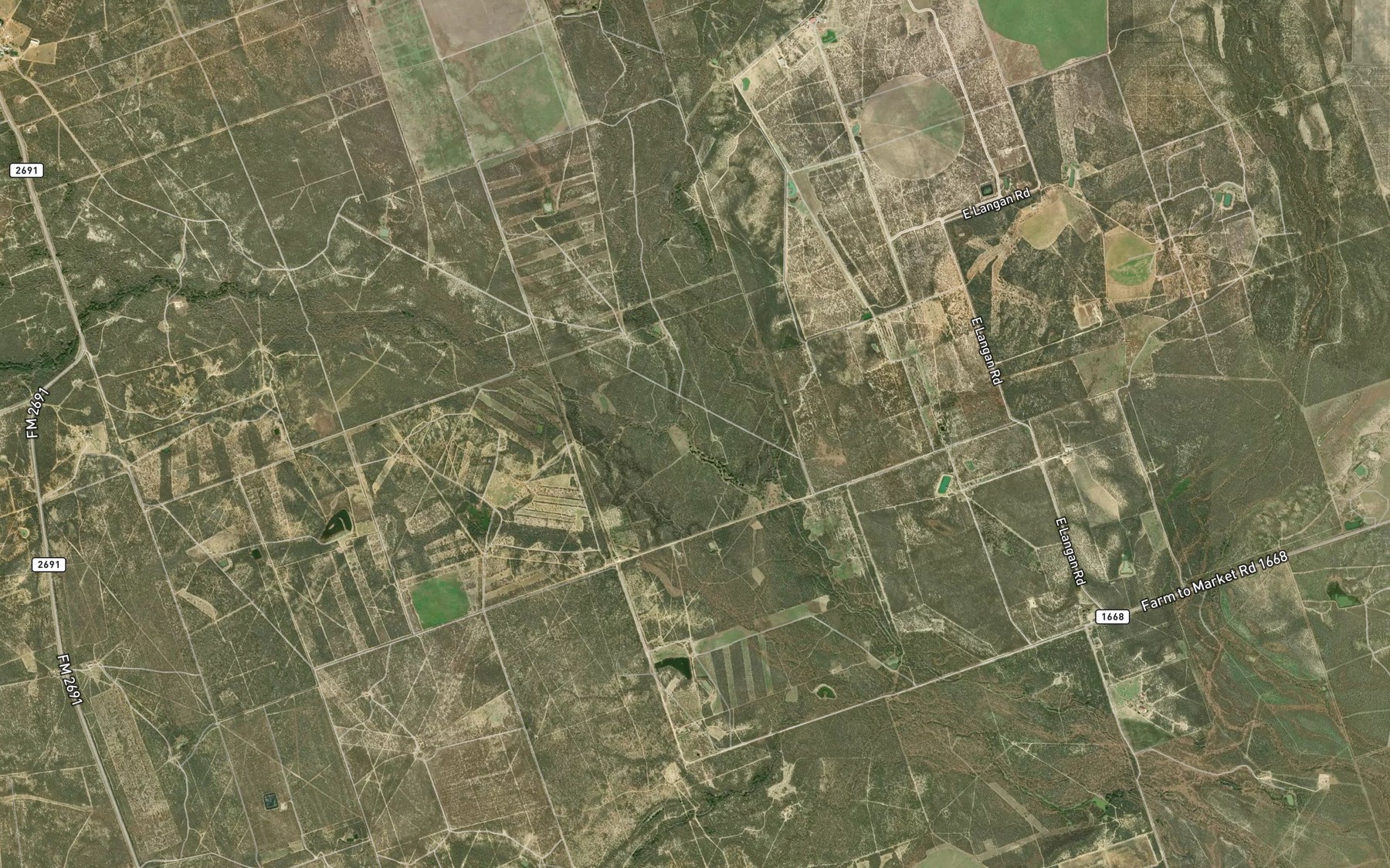 Satellite map of the Chacon Creek