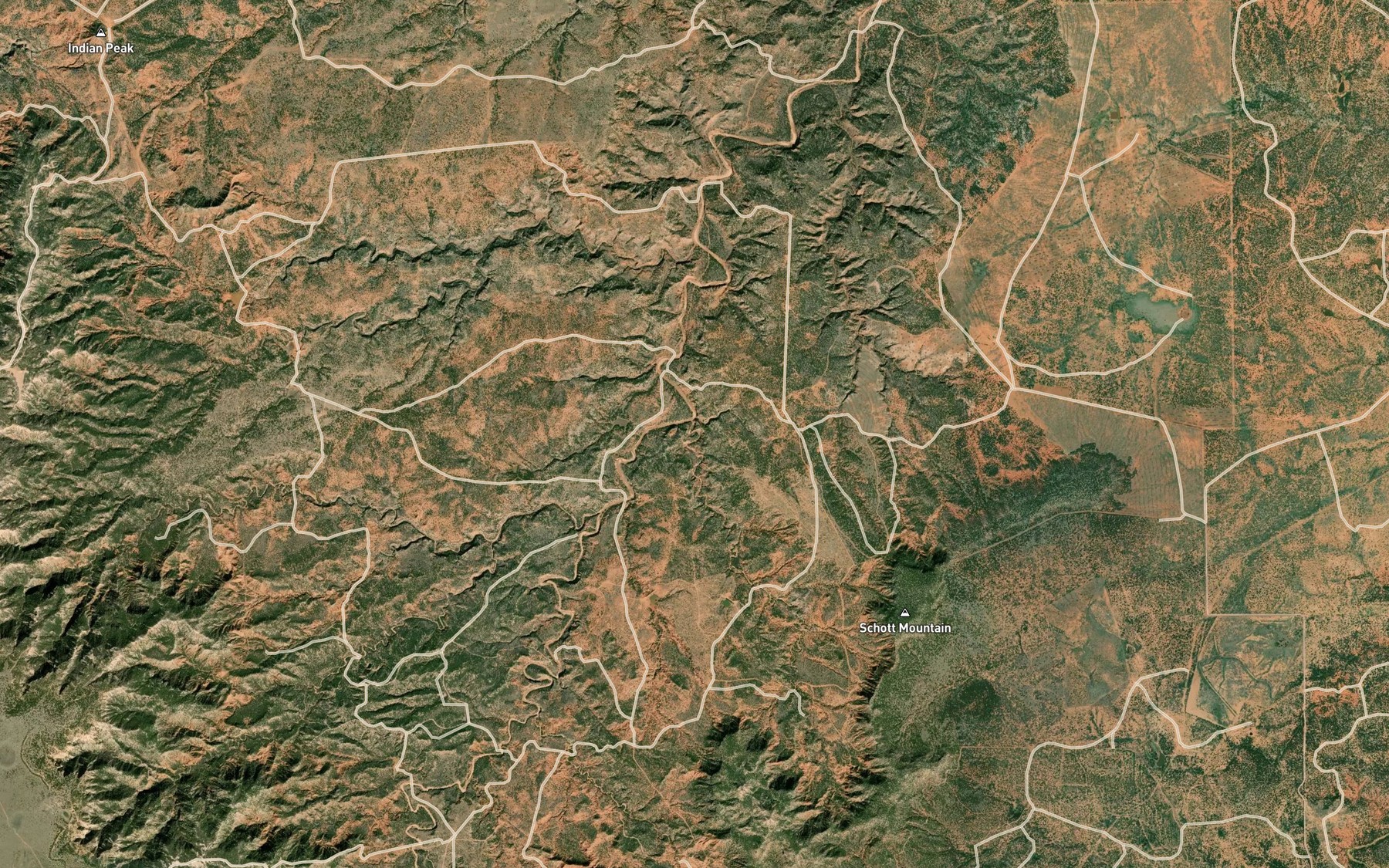 Satellite map of the Terry Spring