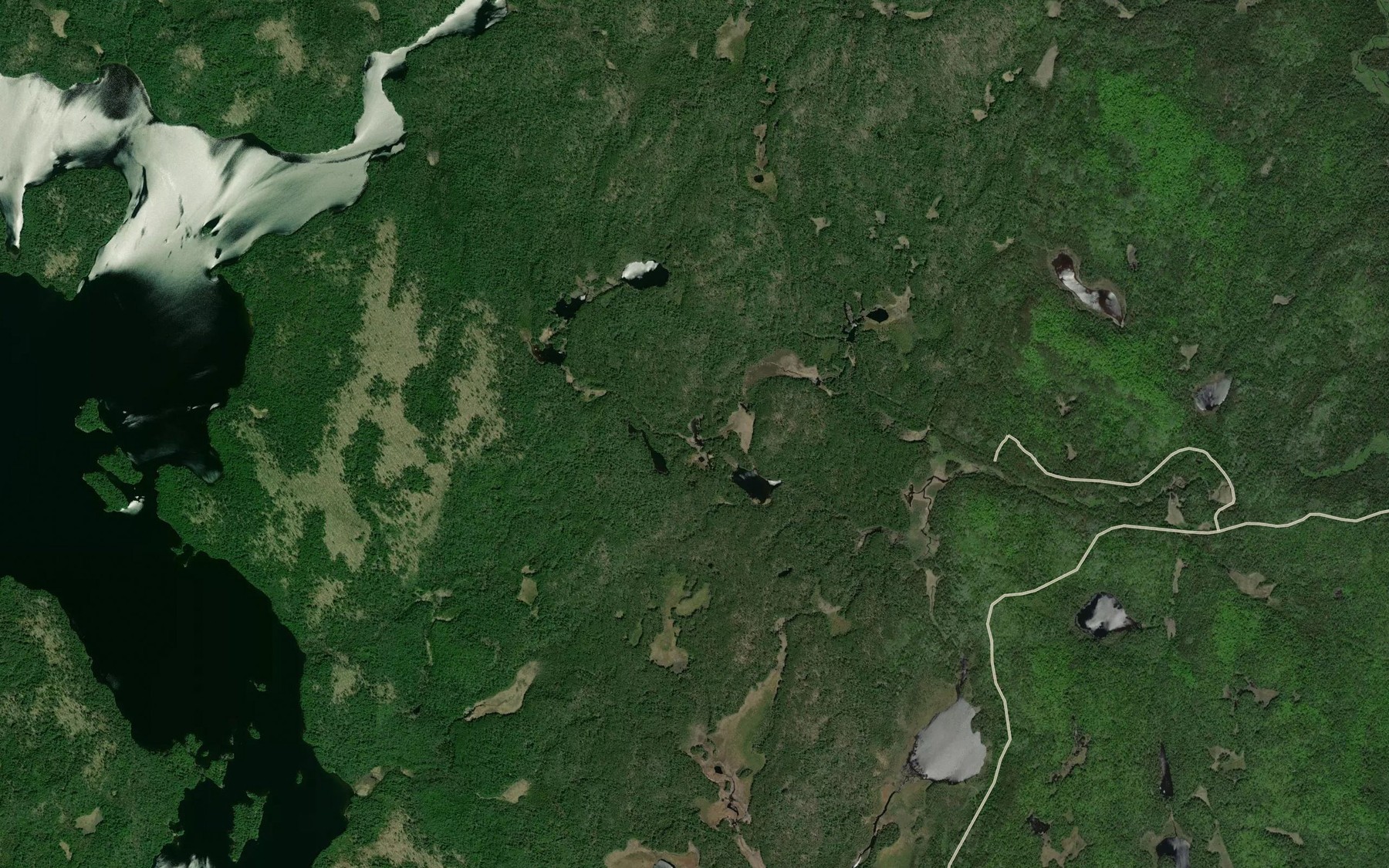 Satellite map of the Ray Lake