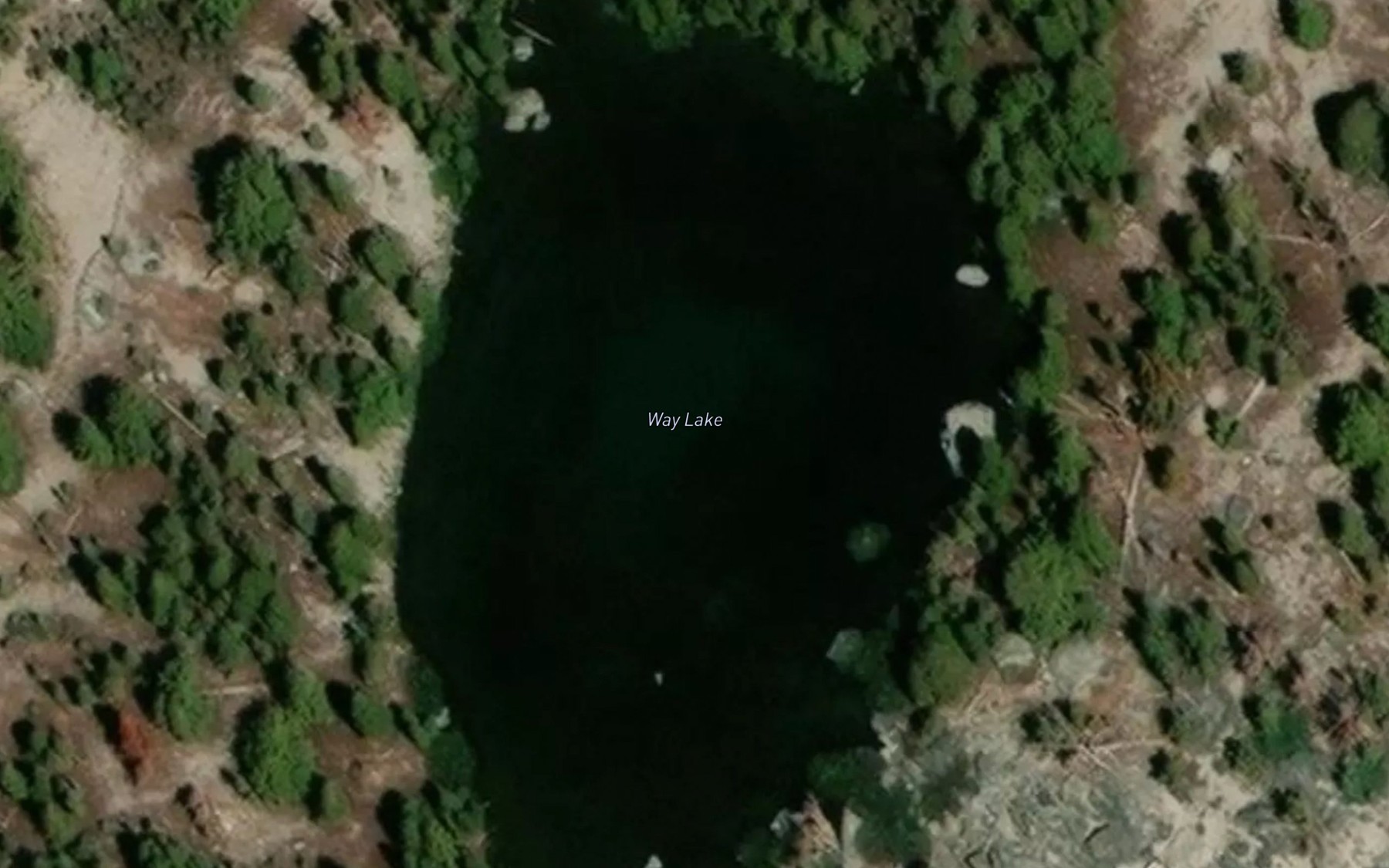 Satellite map of the Way Lake