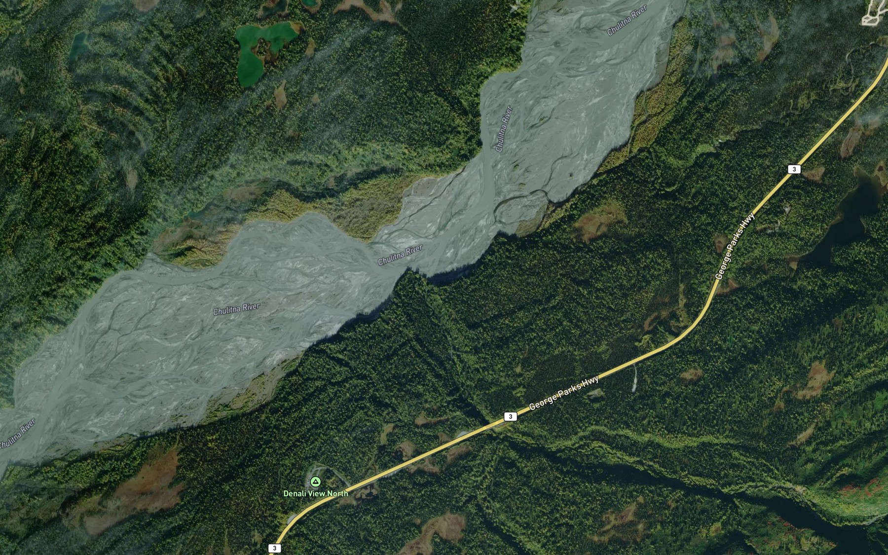 Satellite map of the Little Coal Creek