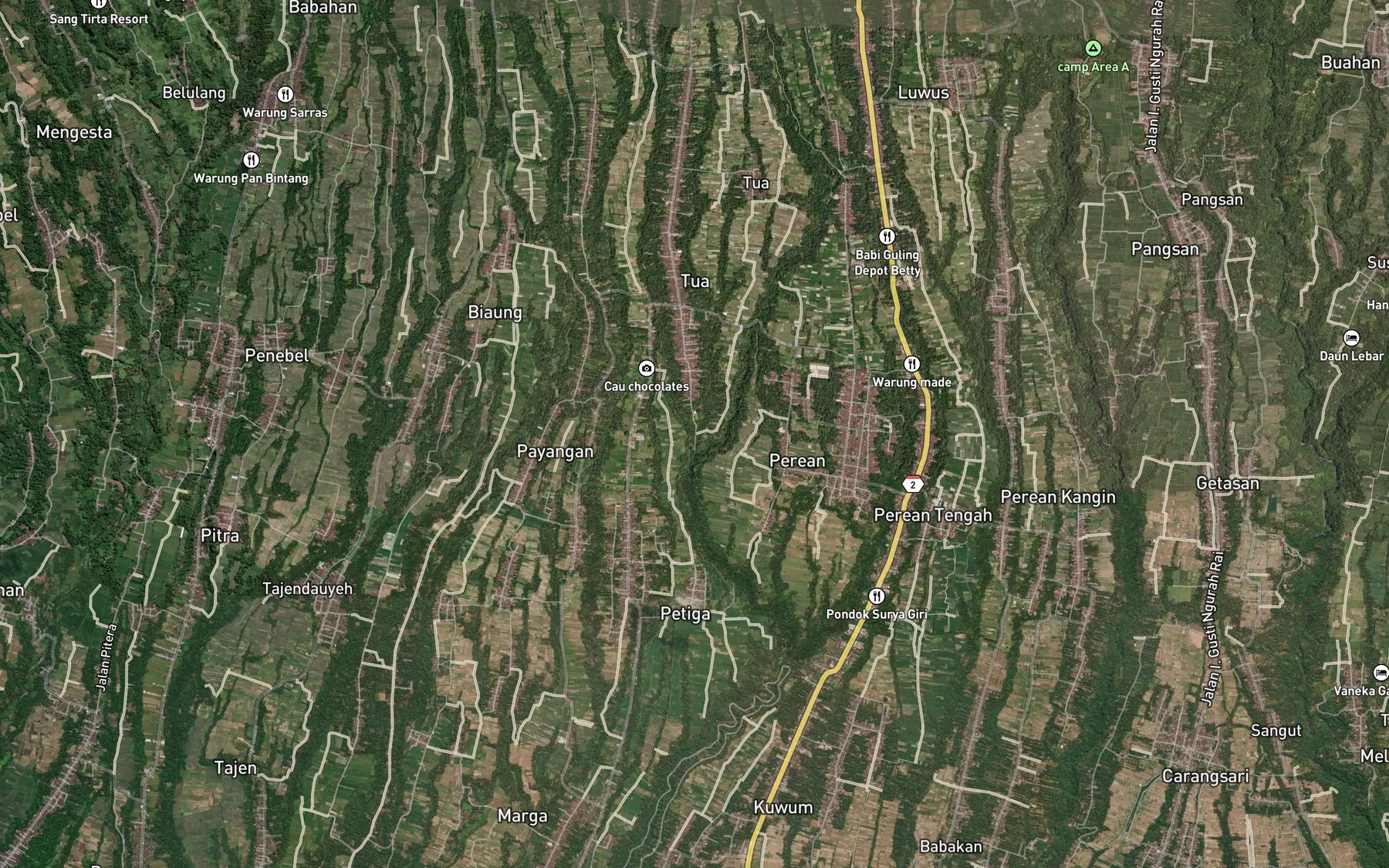Satellite map of the Yeh Kukul