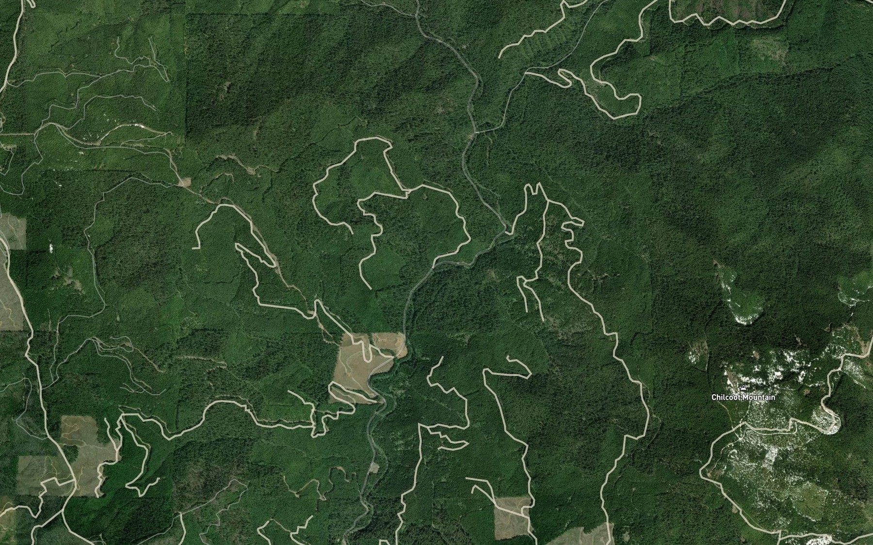 Satellite map of the Ring Tail Creek