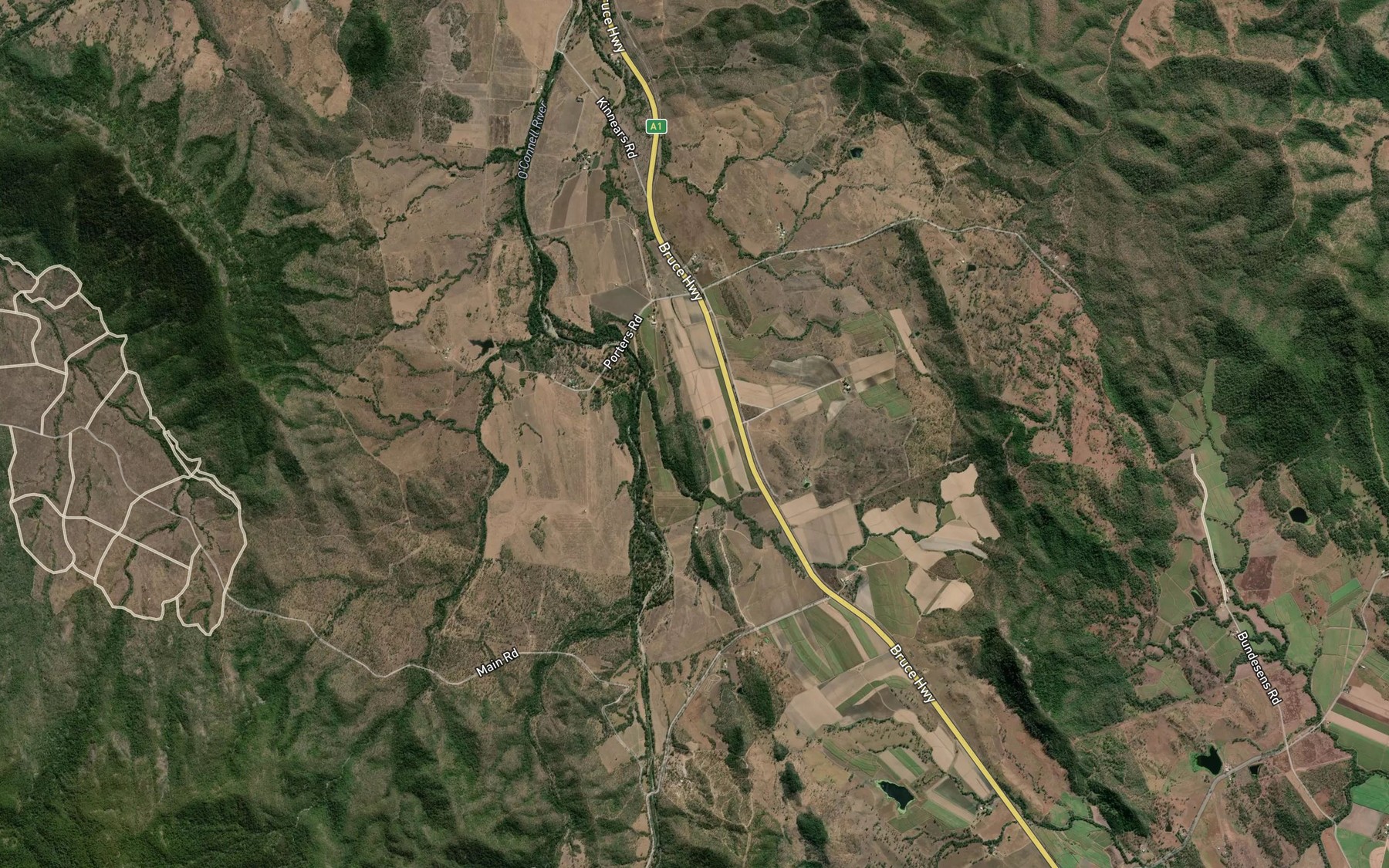 Satellite map of the Conference Creek