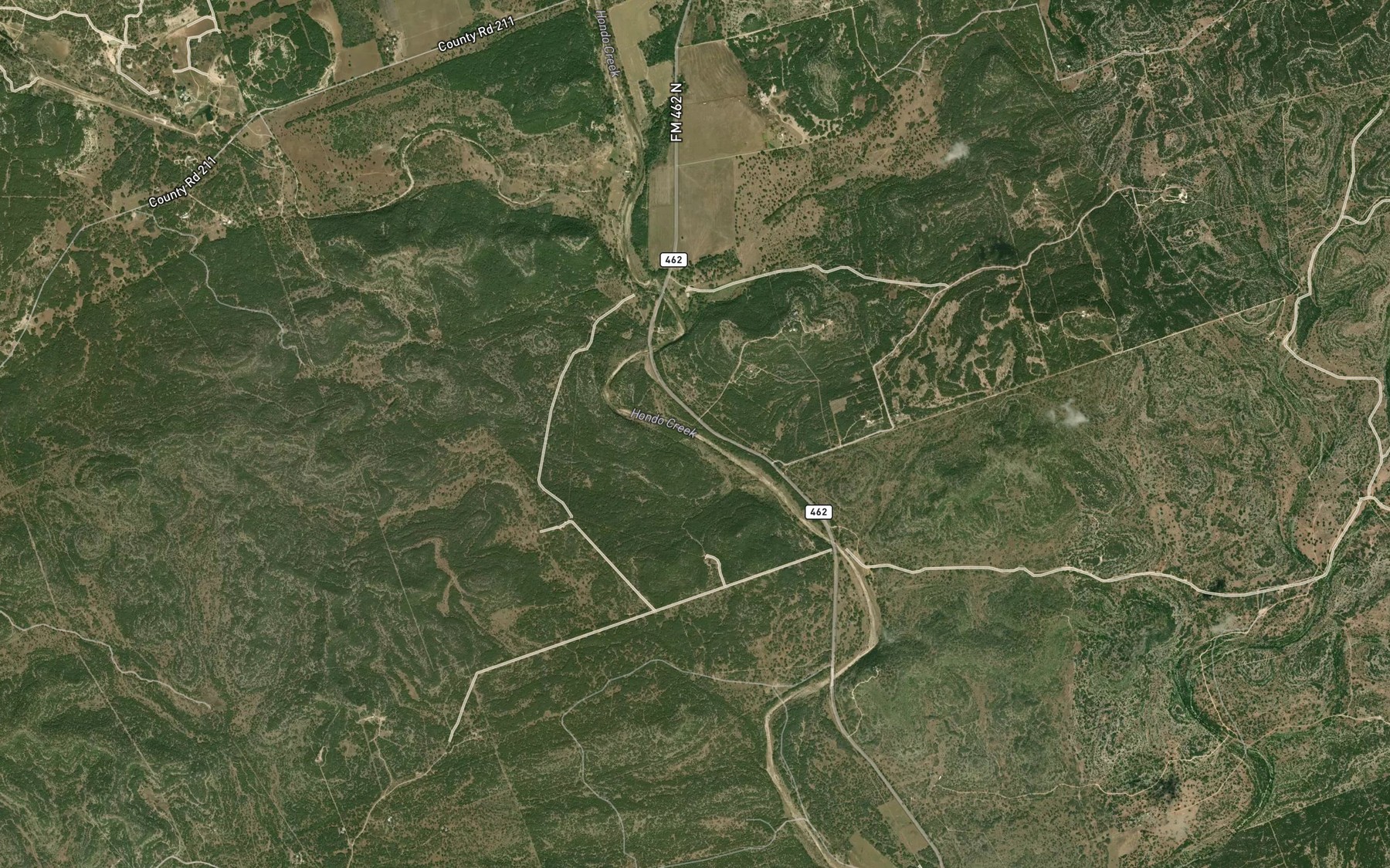 Satellite map of the Mustang Waterhole
