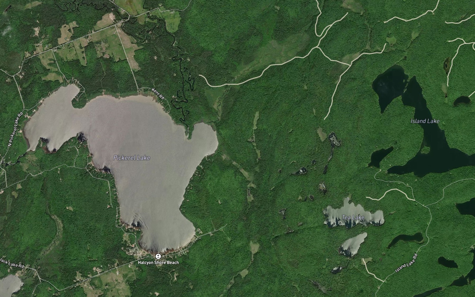 Satellite map of the Proudfoot Creek