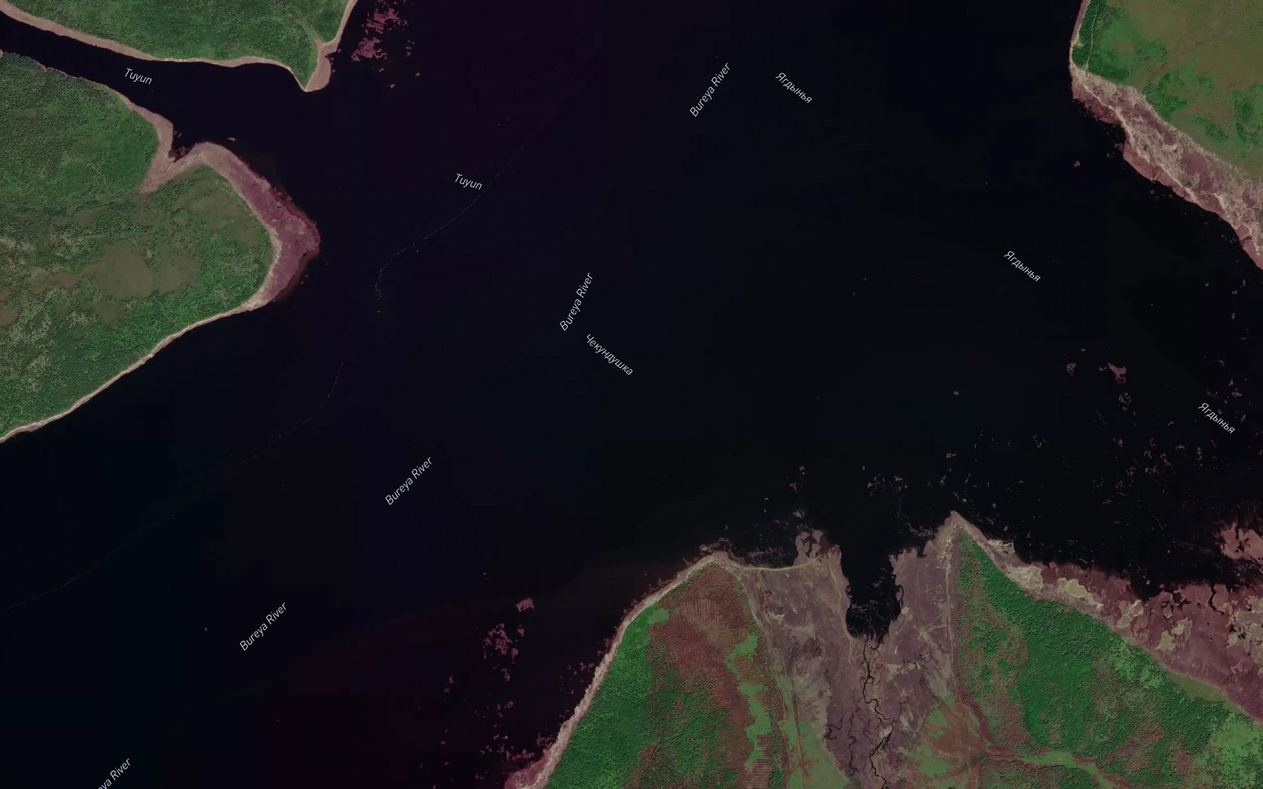 Satellite map of the Chekundushka