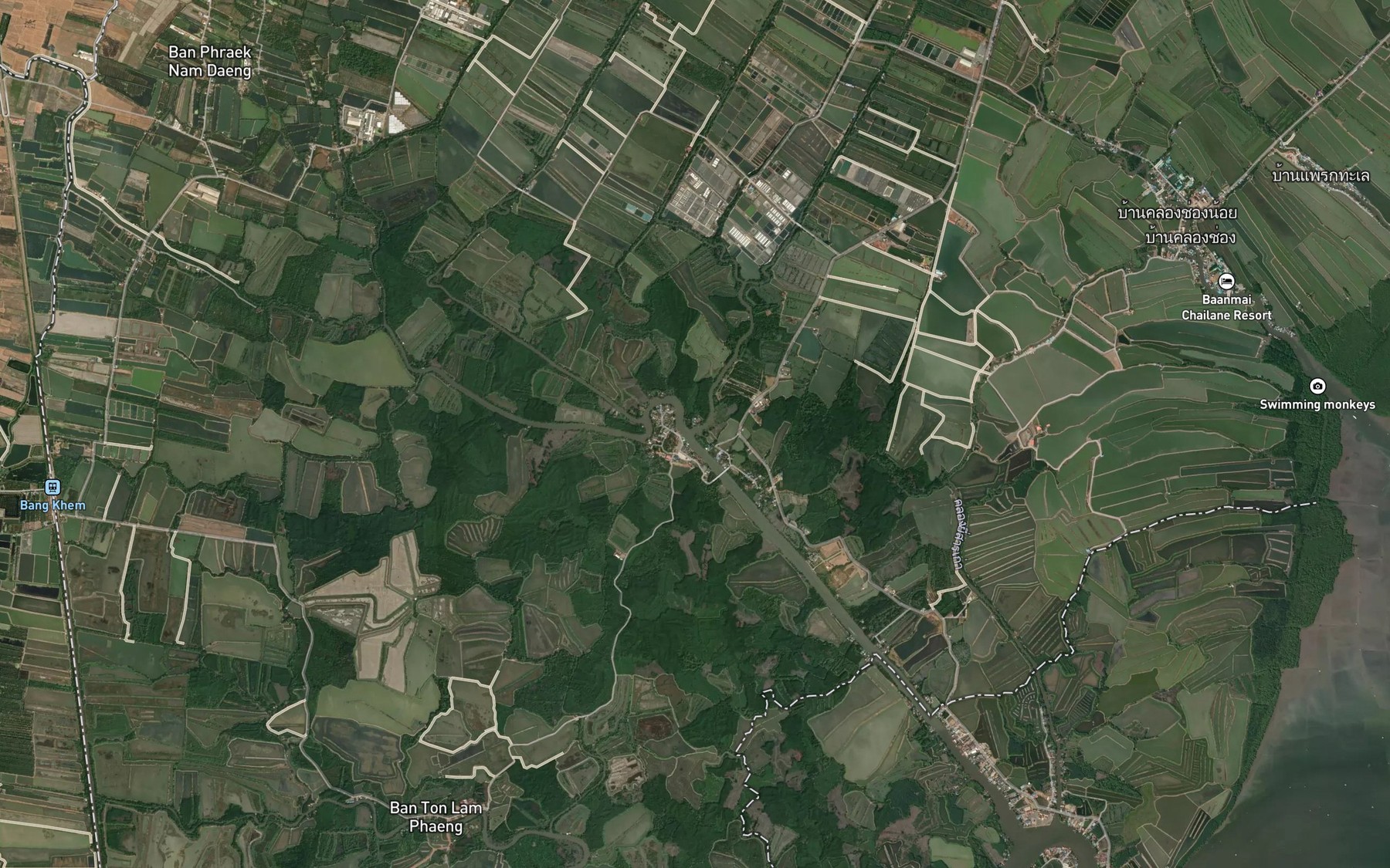 Satellite map of the Khlong Don Chan