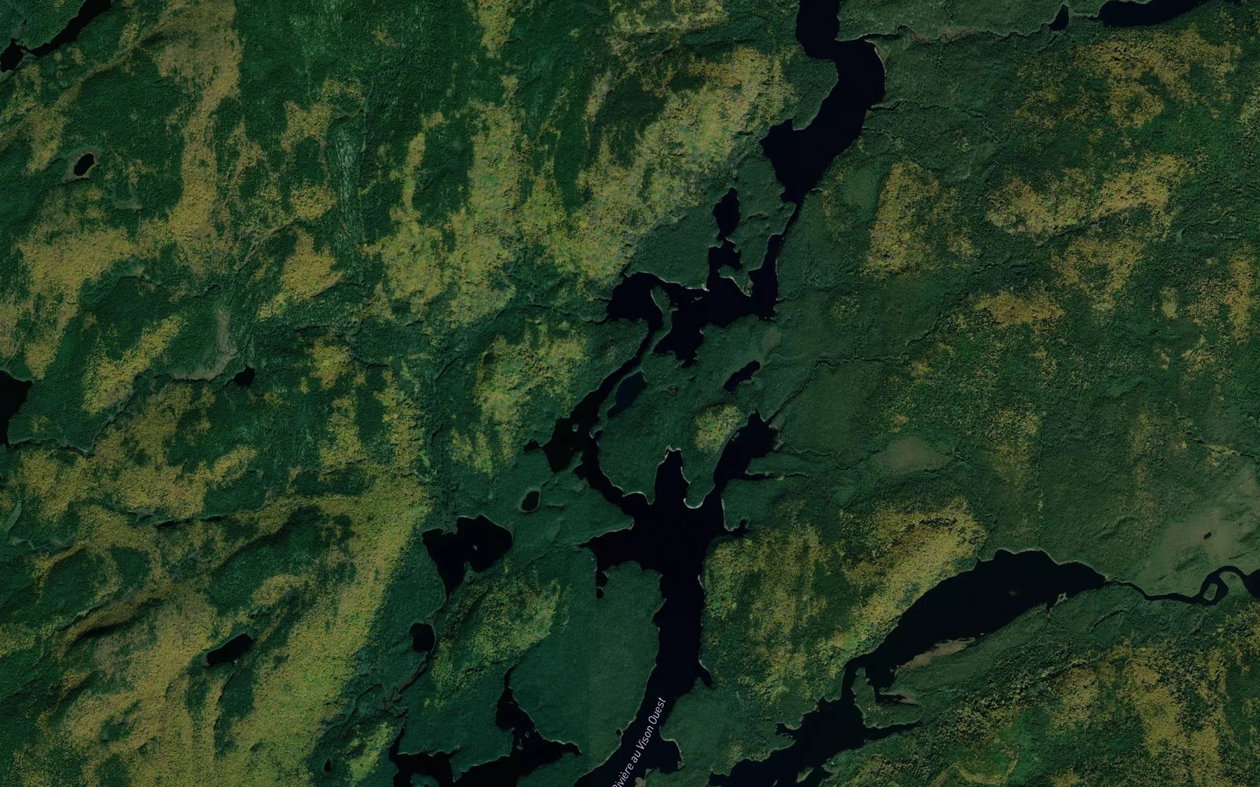 Satellite map of the Lac Roger