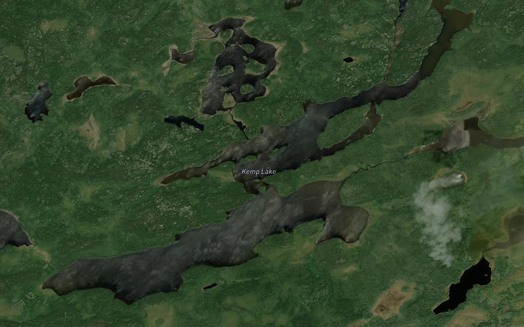 Satellite map of the Kemp Lake