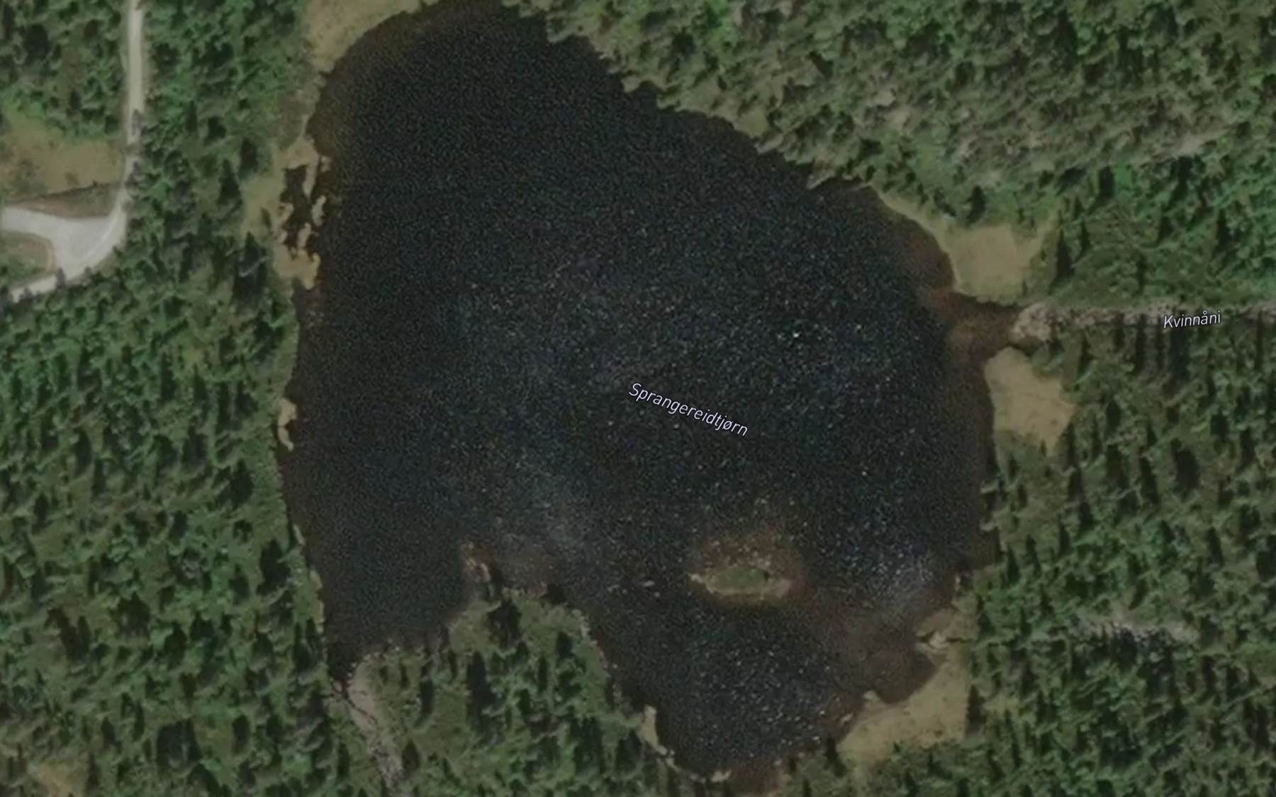 Satellite map of the Spangreidtjonn