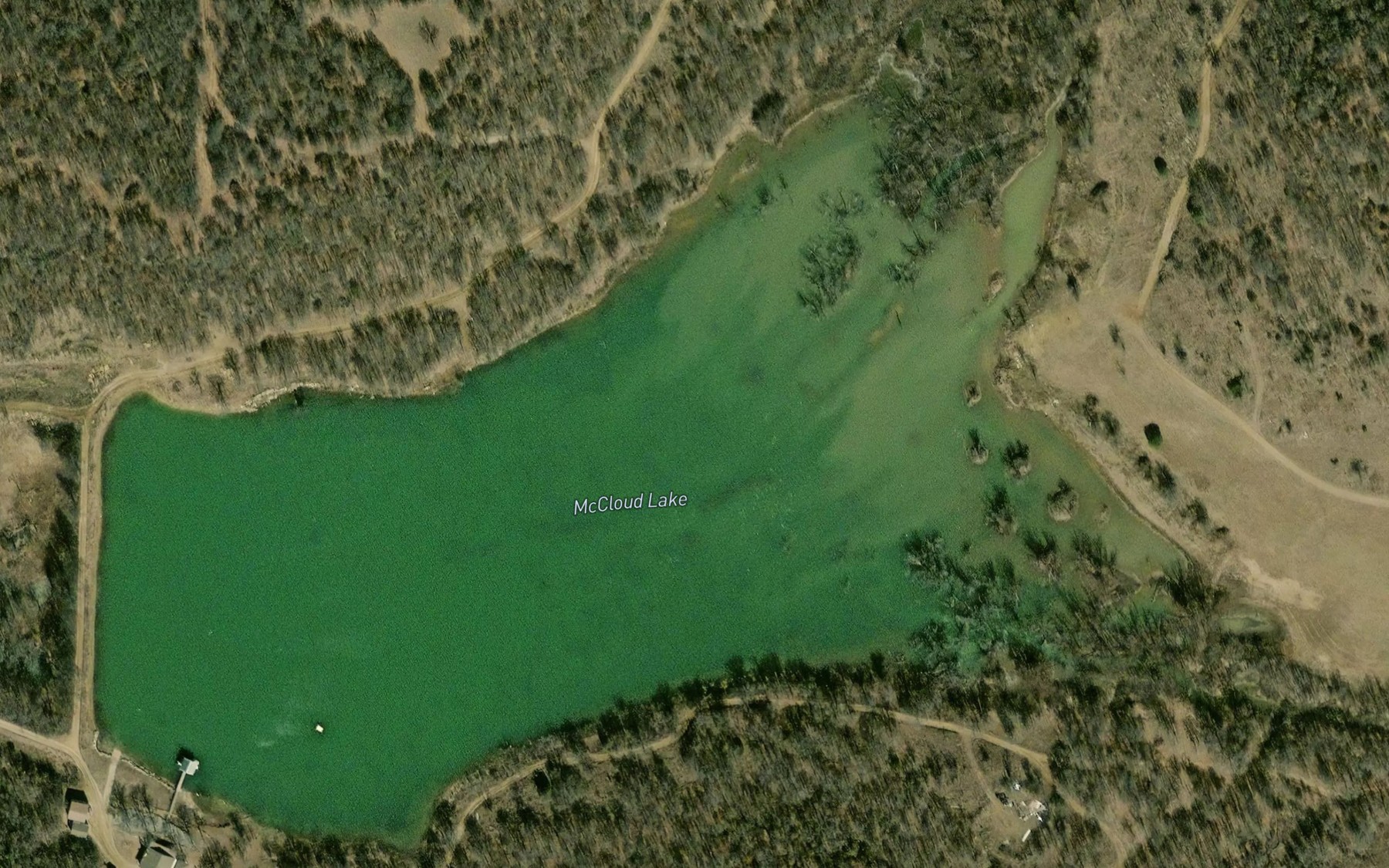 Satellite map of the McCloud Lake