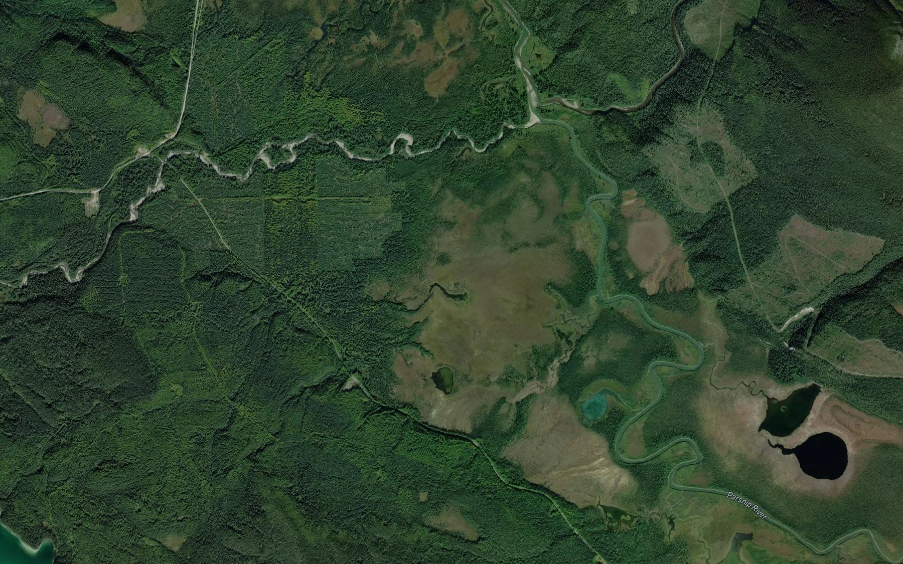 Satellite map of the Wichcika Creek