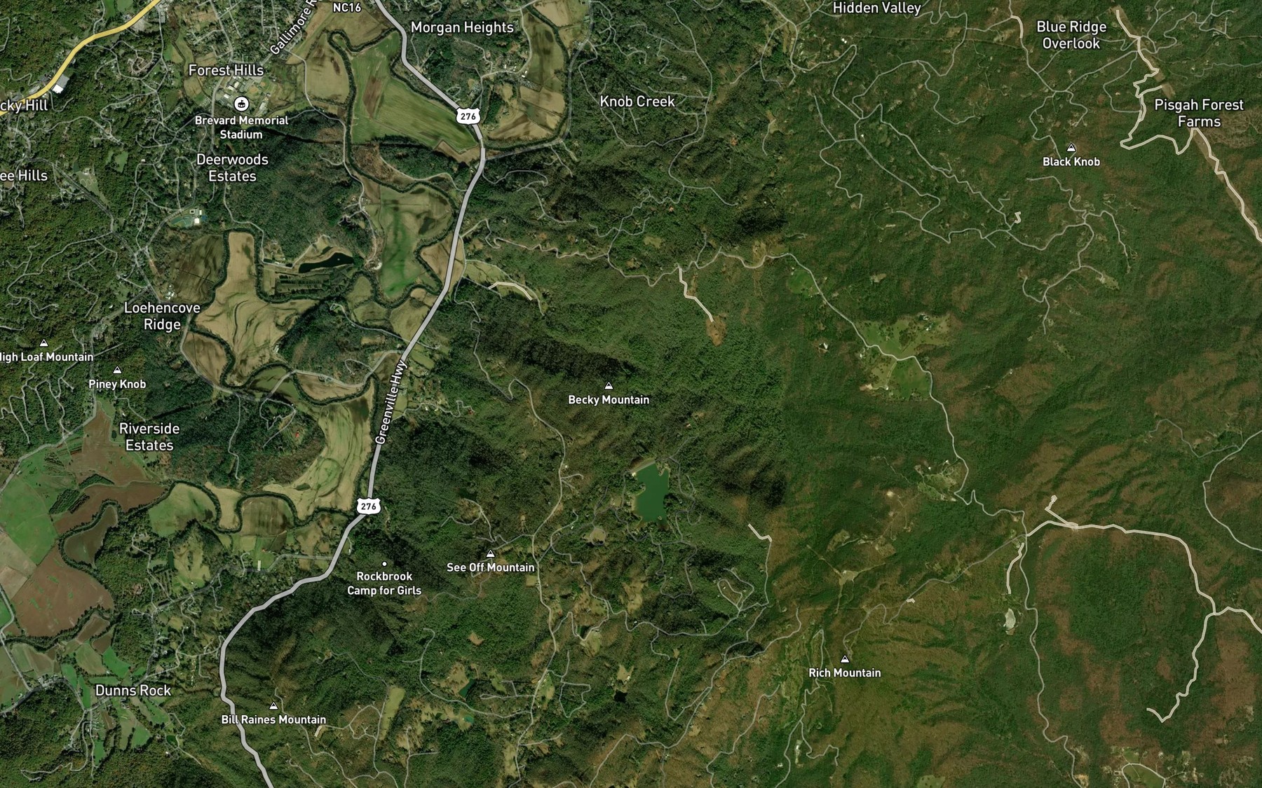 Satellite map of the Phillips Creek