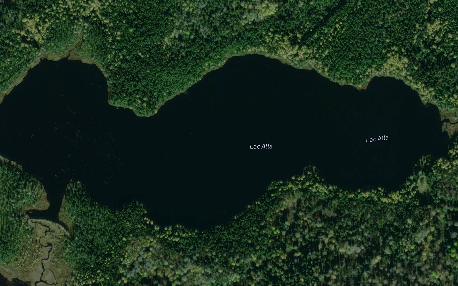 Satellite map of the Lac Atta
