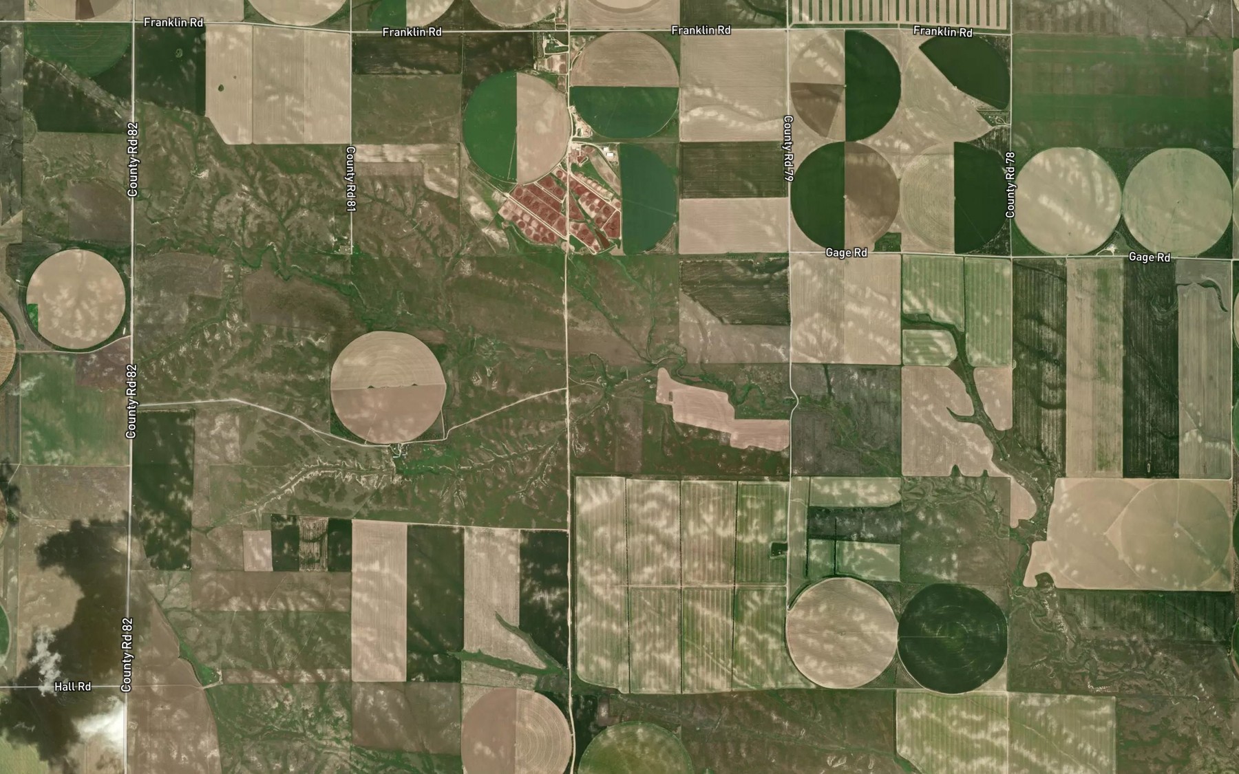 Satellite map of the Nikont Reservoir