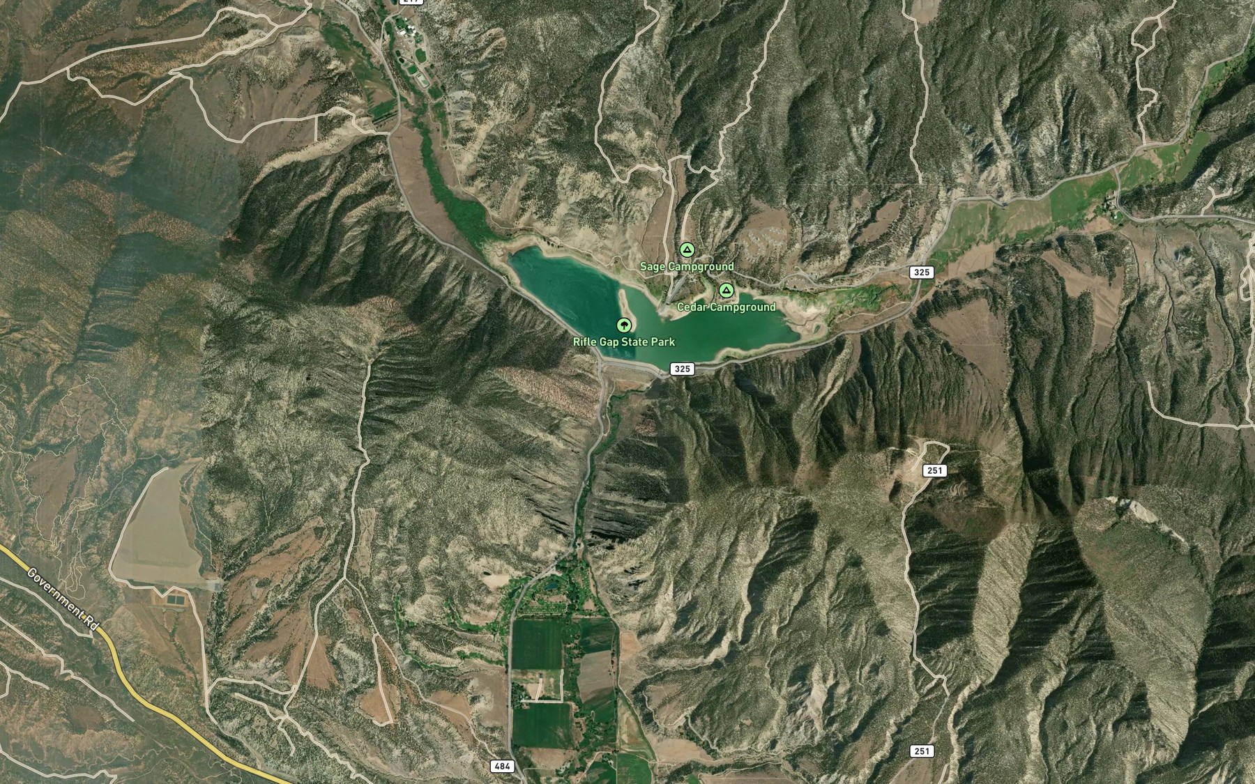 Satellite map of the West Rifle Creek