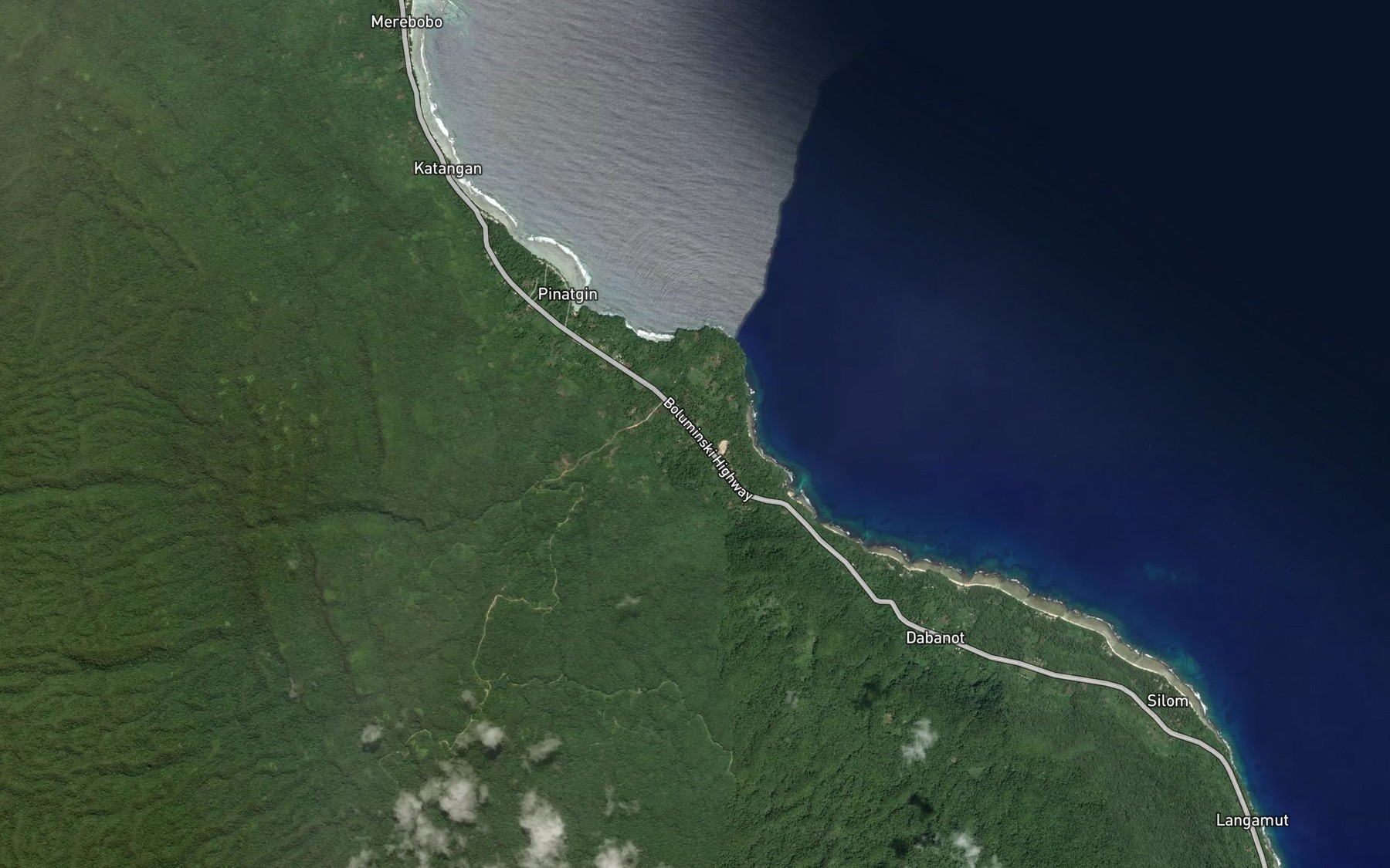 Satellite map of the Dakabus Creek