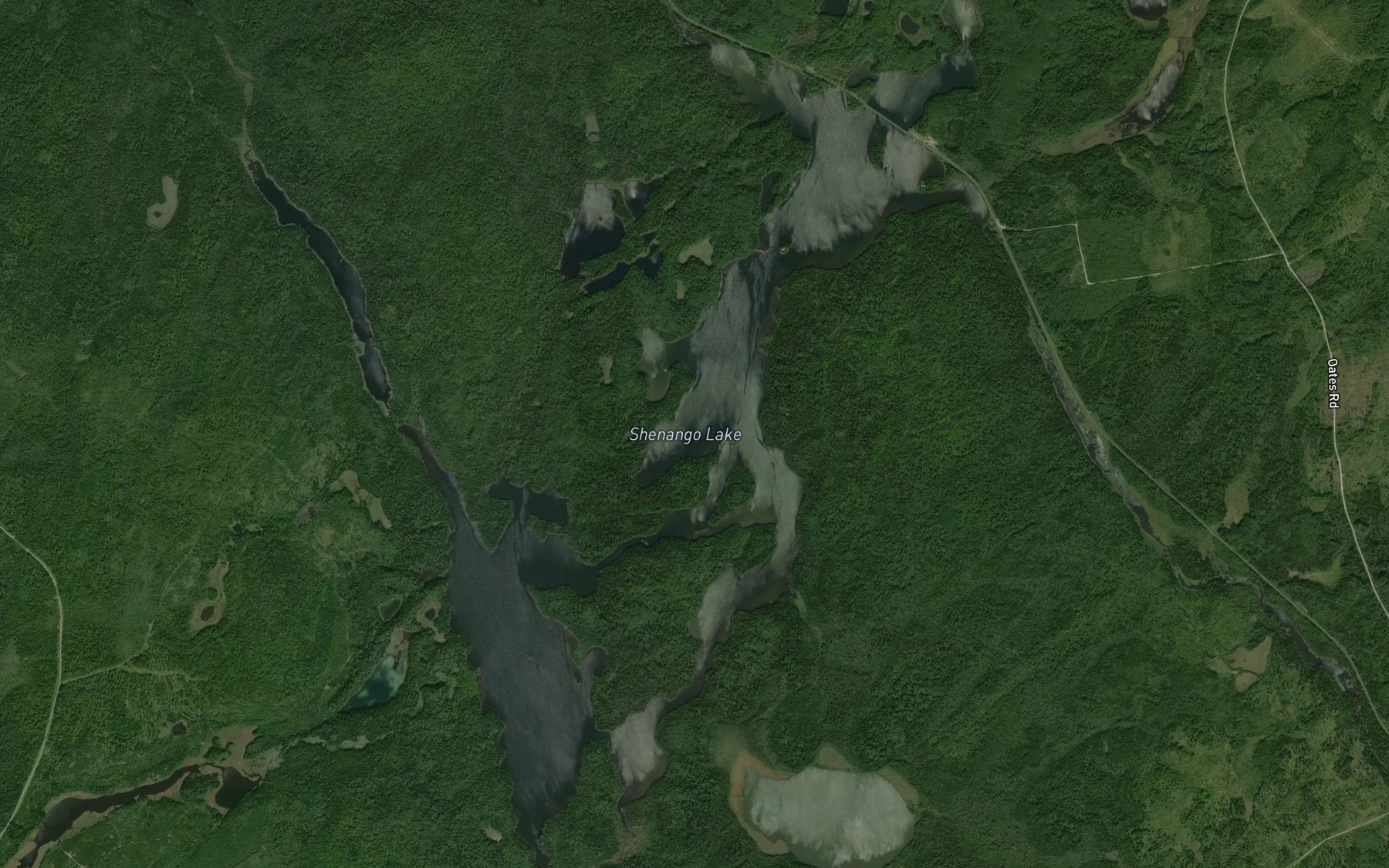 Satellite map of the Shenango Lake