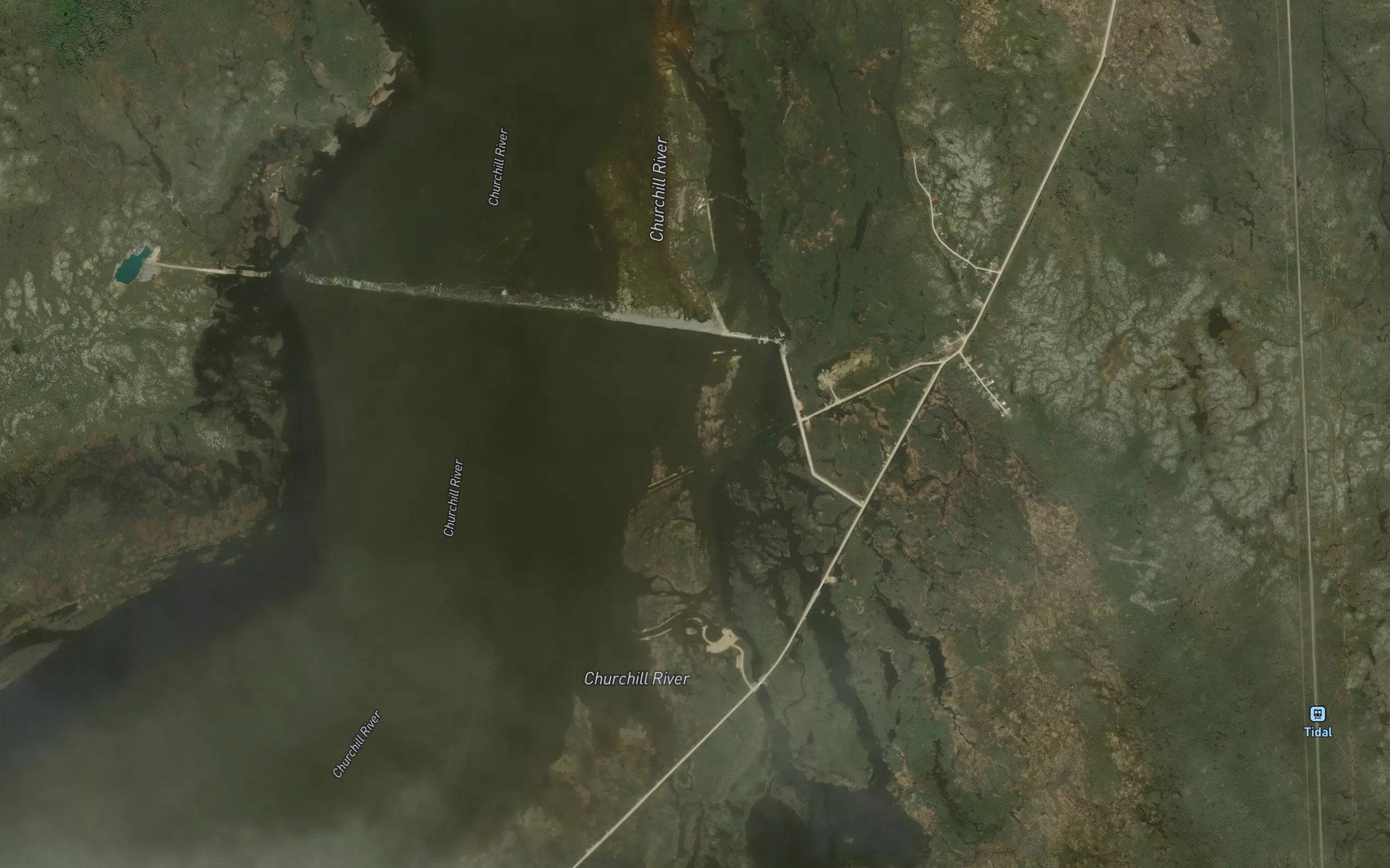 Satellite map of the Goose Creek