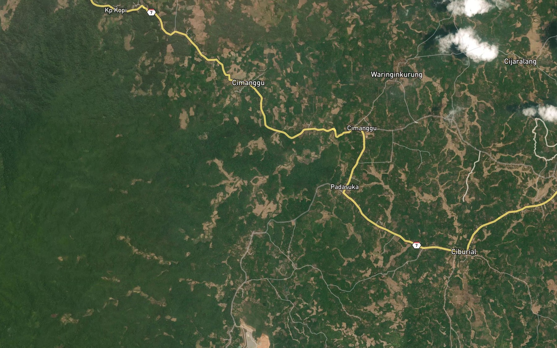 Satellite map of the Ci Cangkeuteuk
