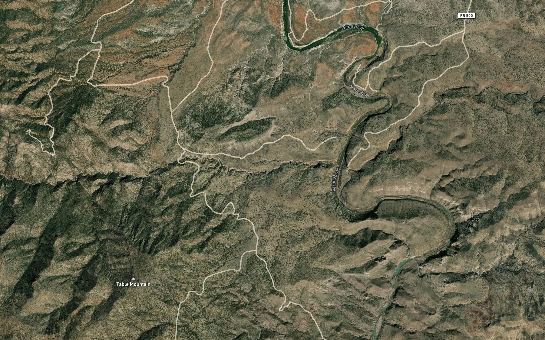 Satellite map of the Dripping Spring
