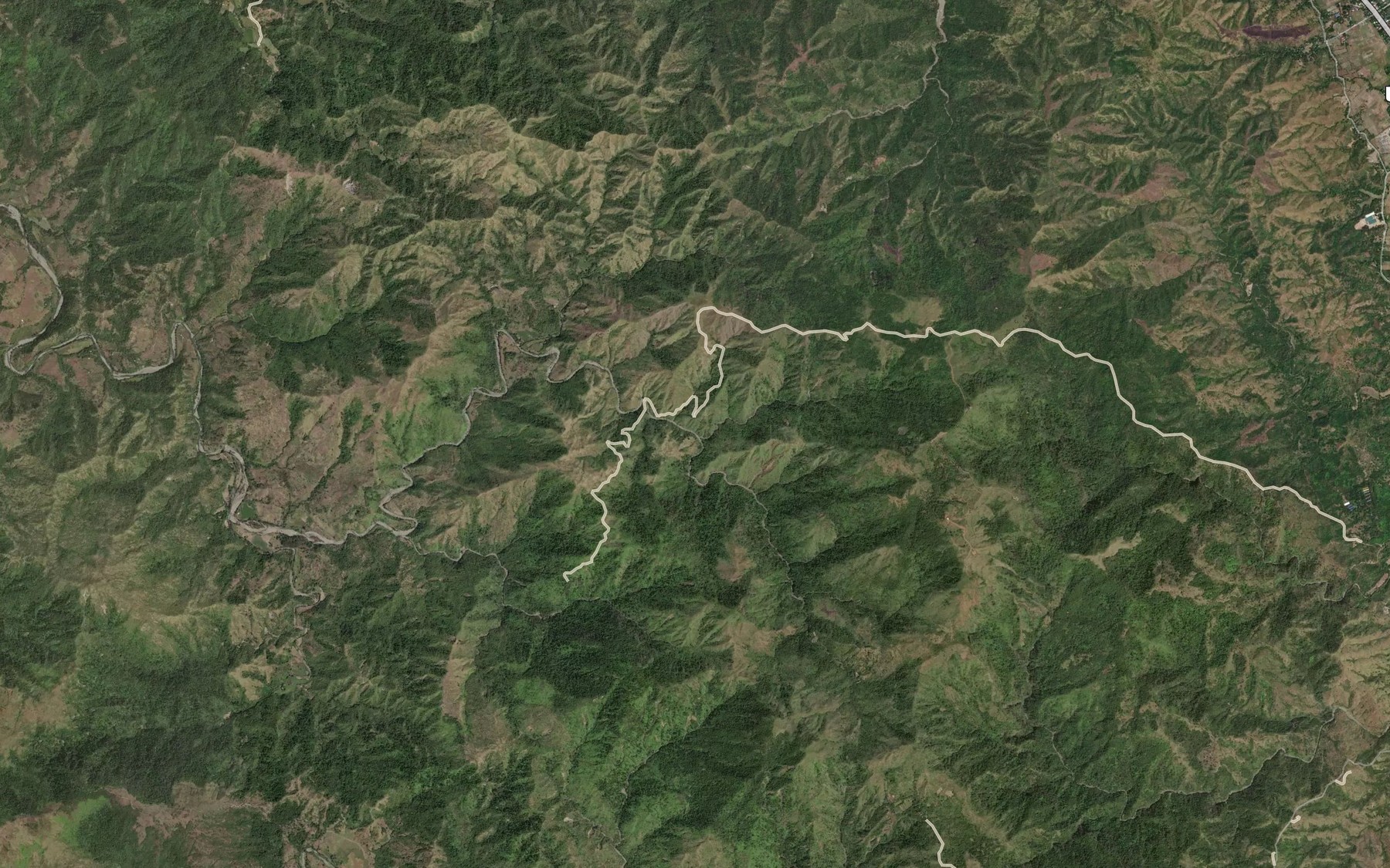 Satellite map of the Balincaguin River