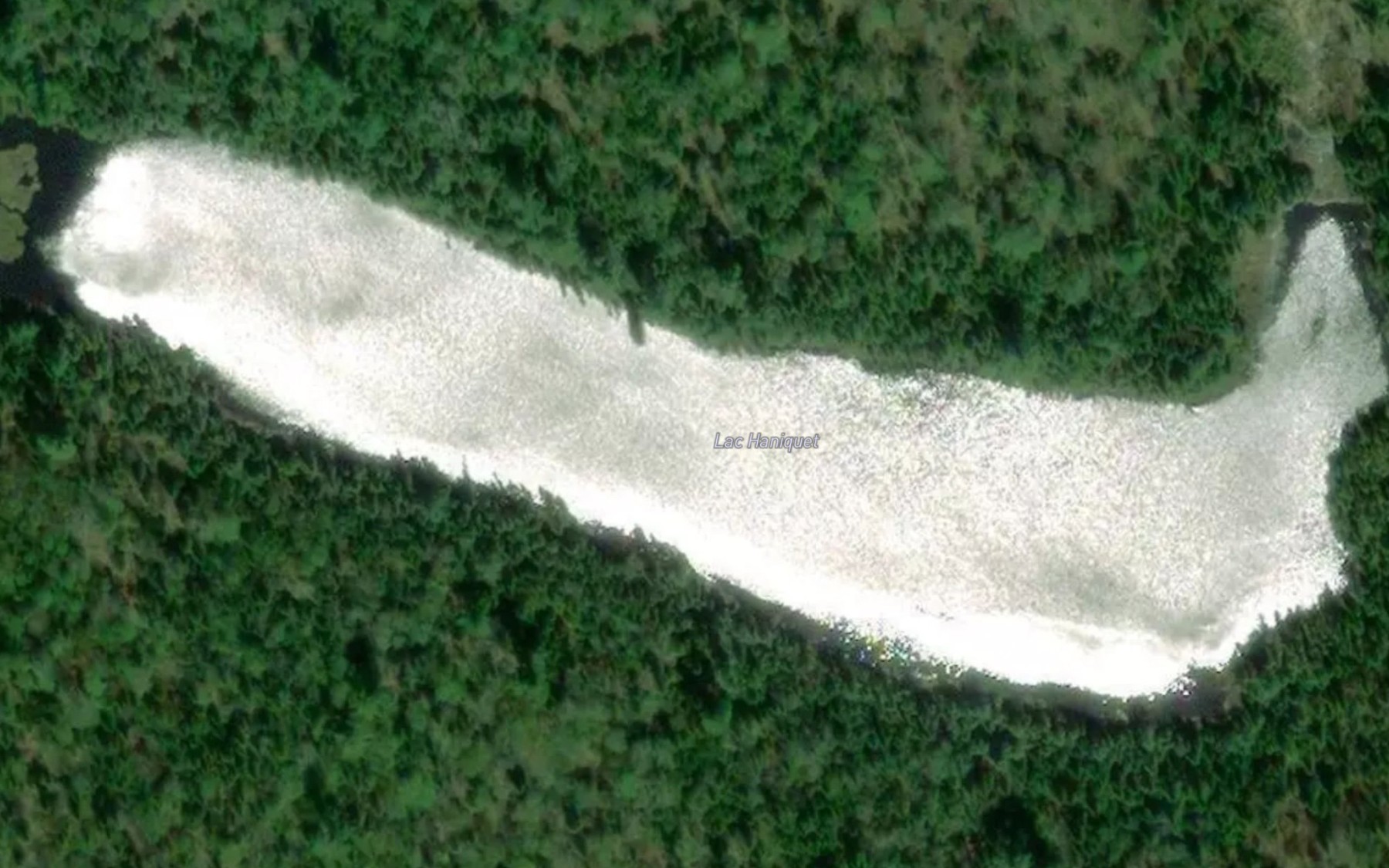 Satellite map of the Lac Haniquet