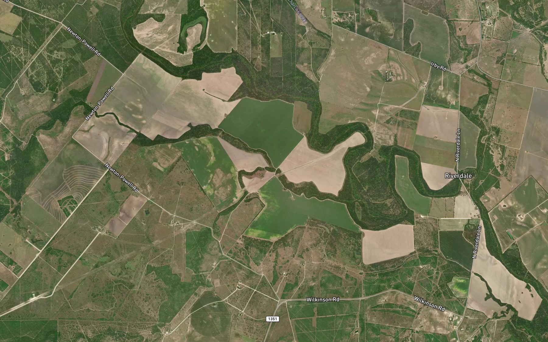 Satellite map of the Lost Creek