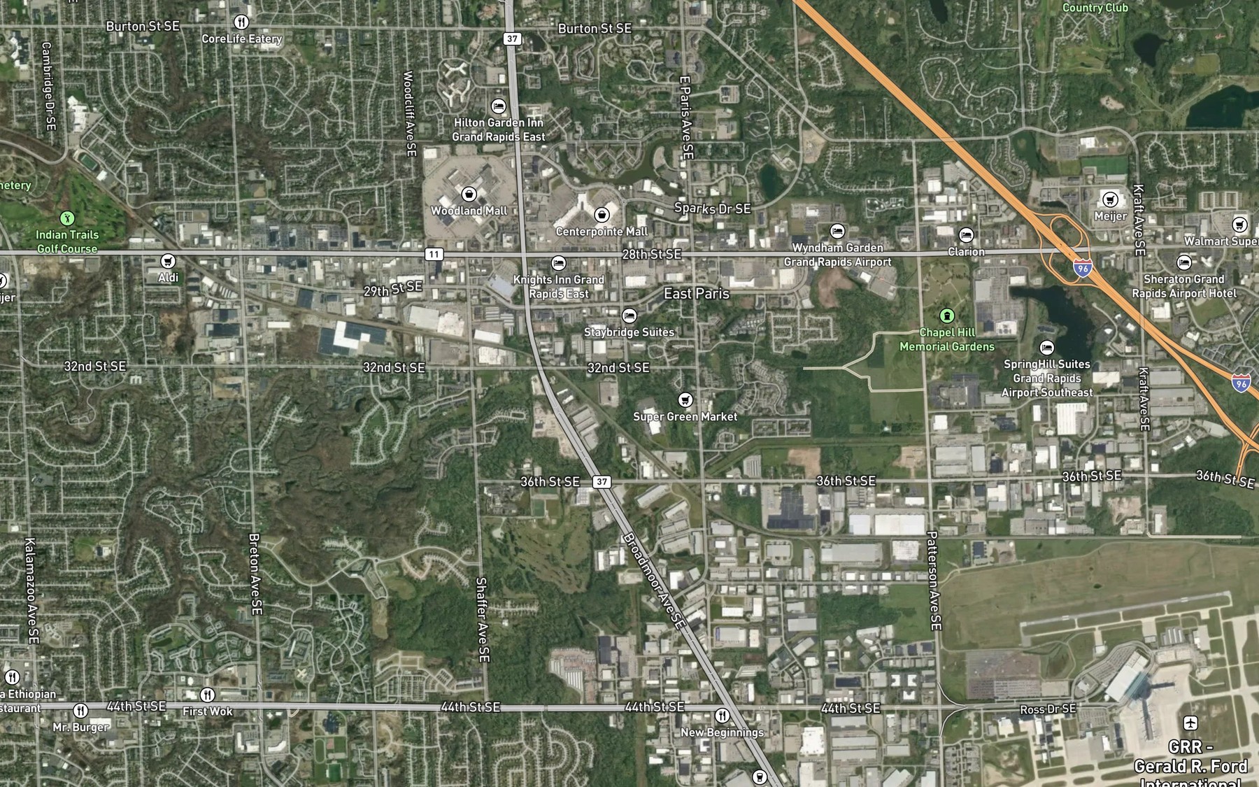 Satellite map of the Whisky Creek
