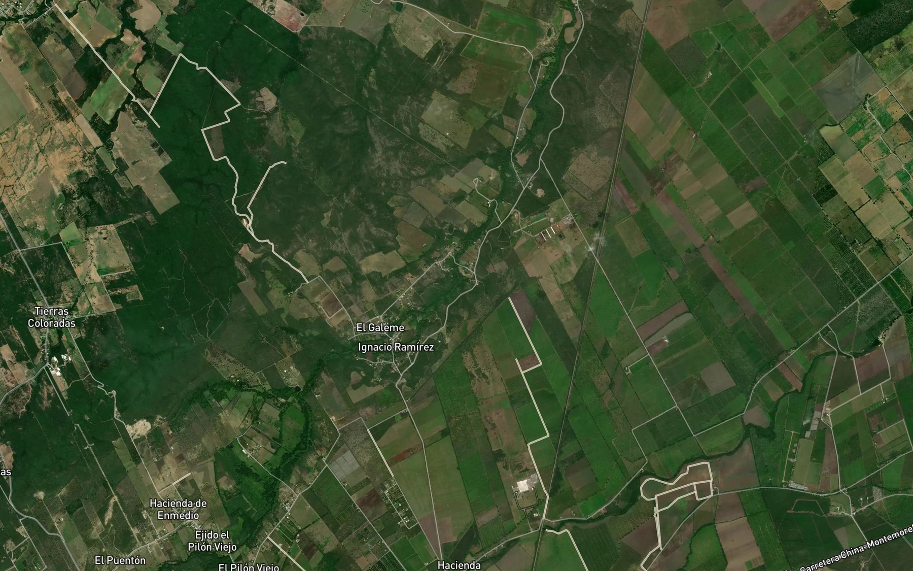 Satellite map of the Tio Tostado
