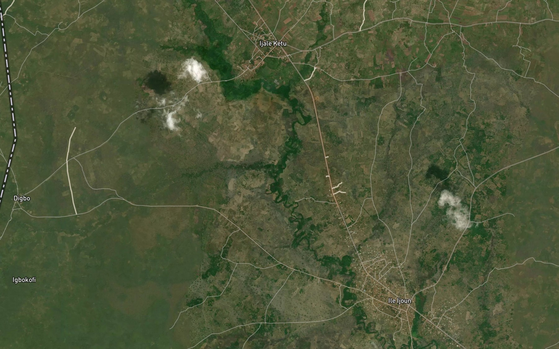 Satellite map of the River Digbo