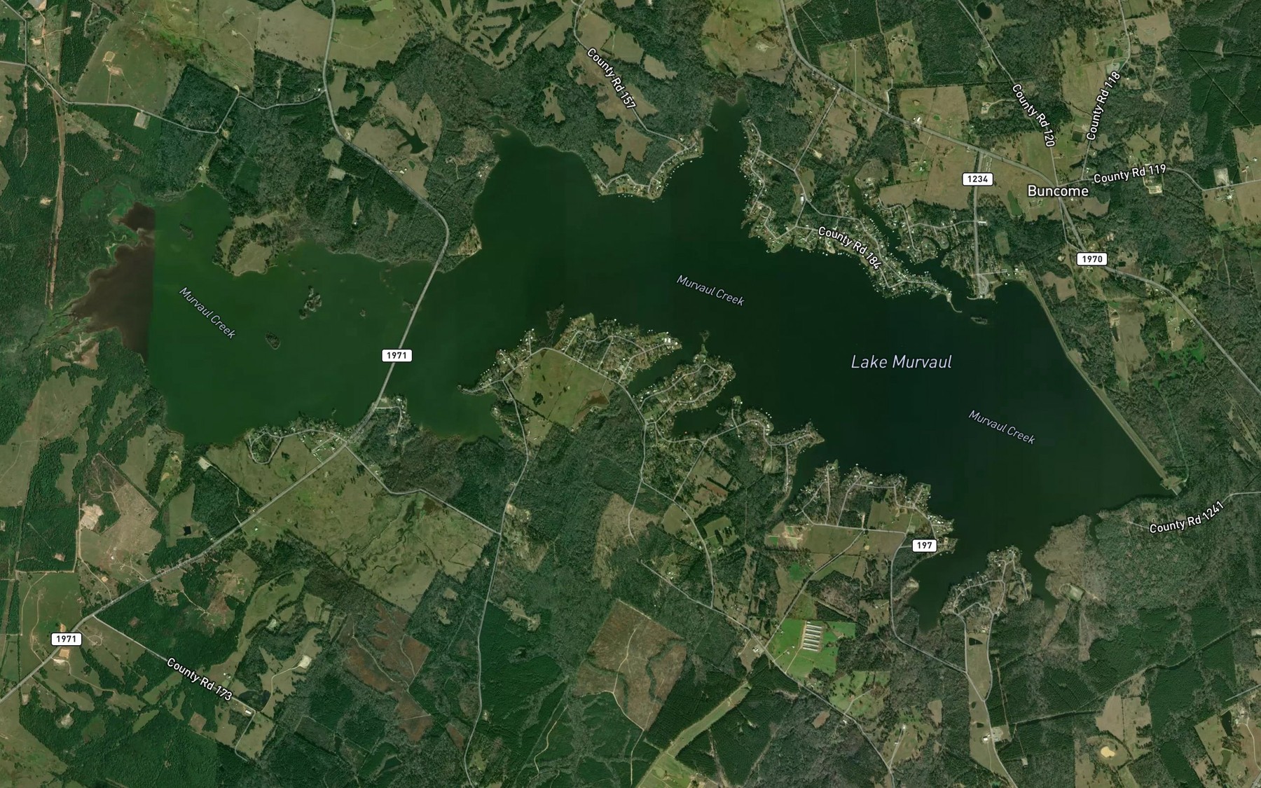 Satellite map of the Sand Creek