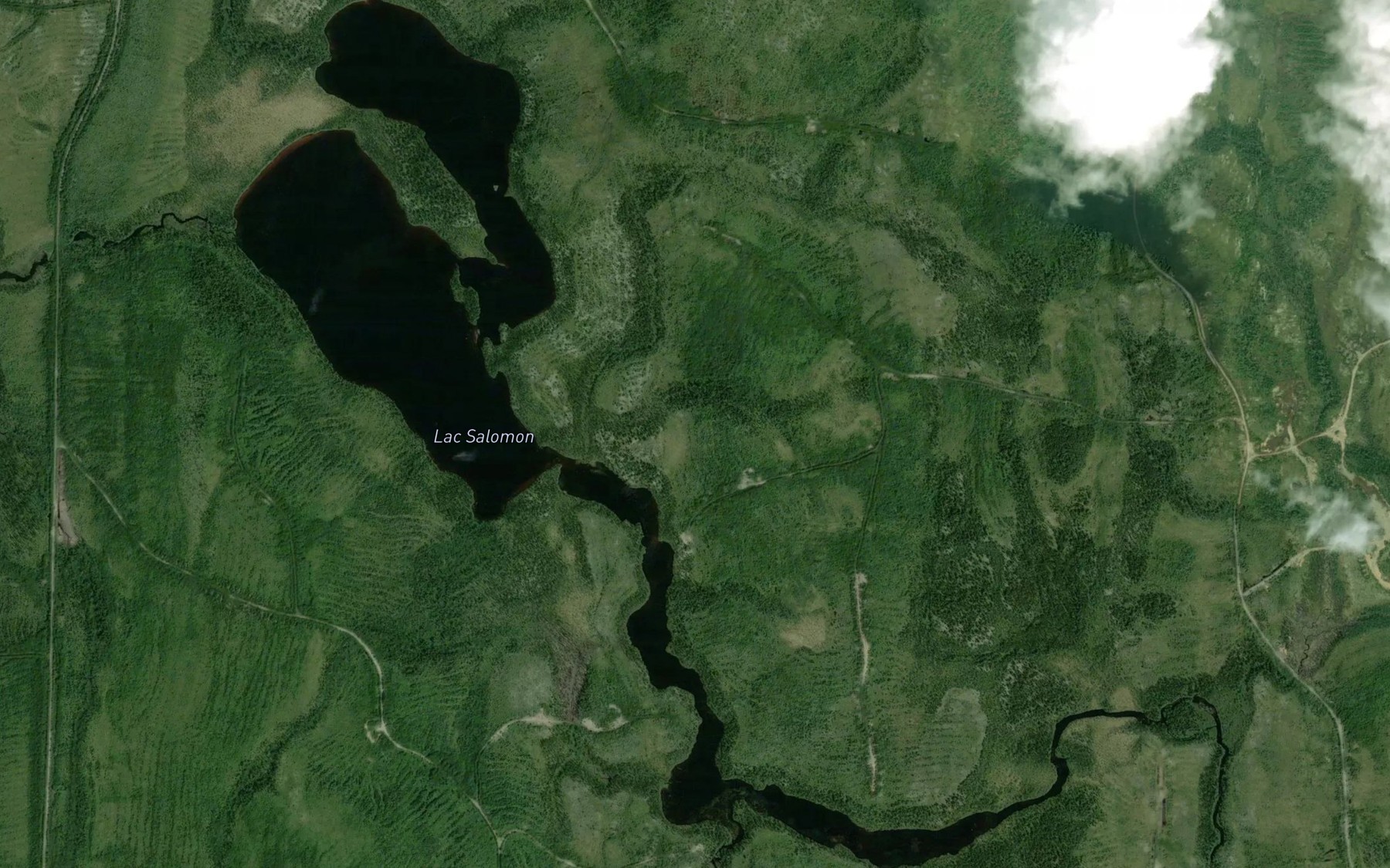 Satellite map of the Lac Salomon