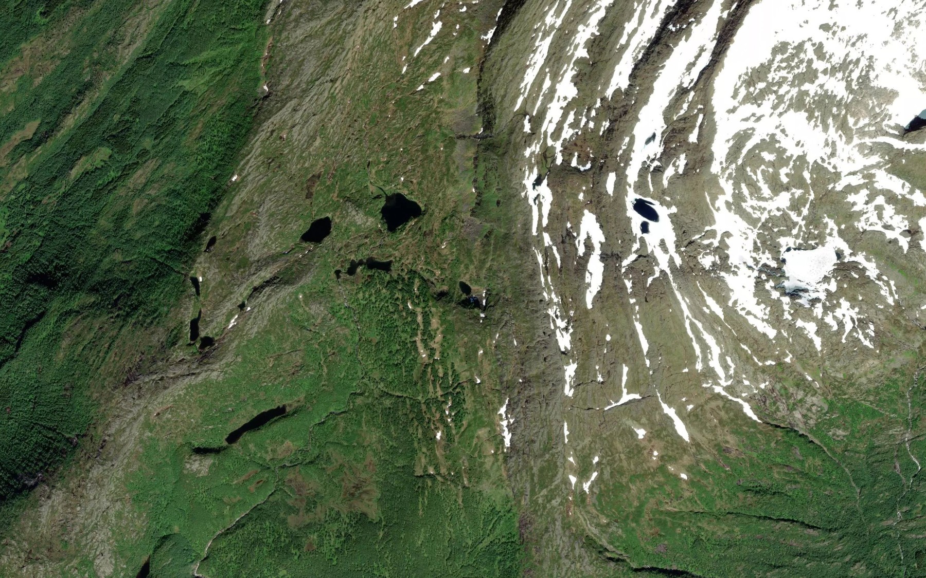 Satellite map of the Kjelen