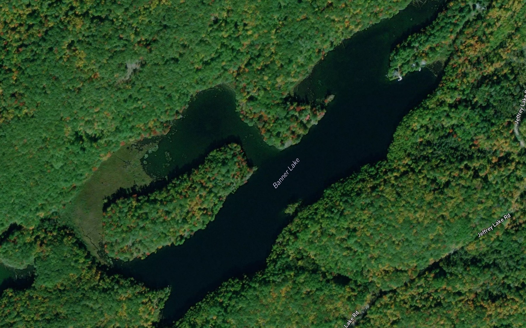 Satellite map of the Banner Lake