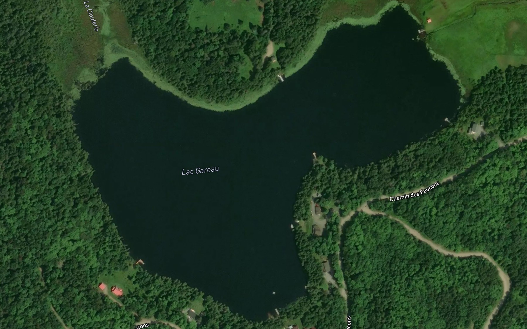 Satellite map of the Lac Gareau