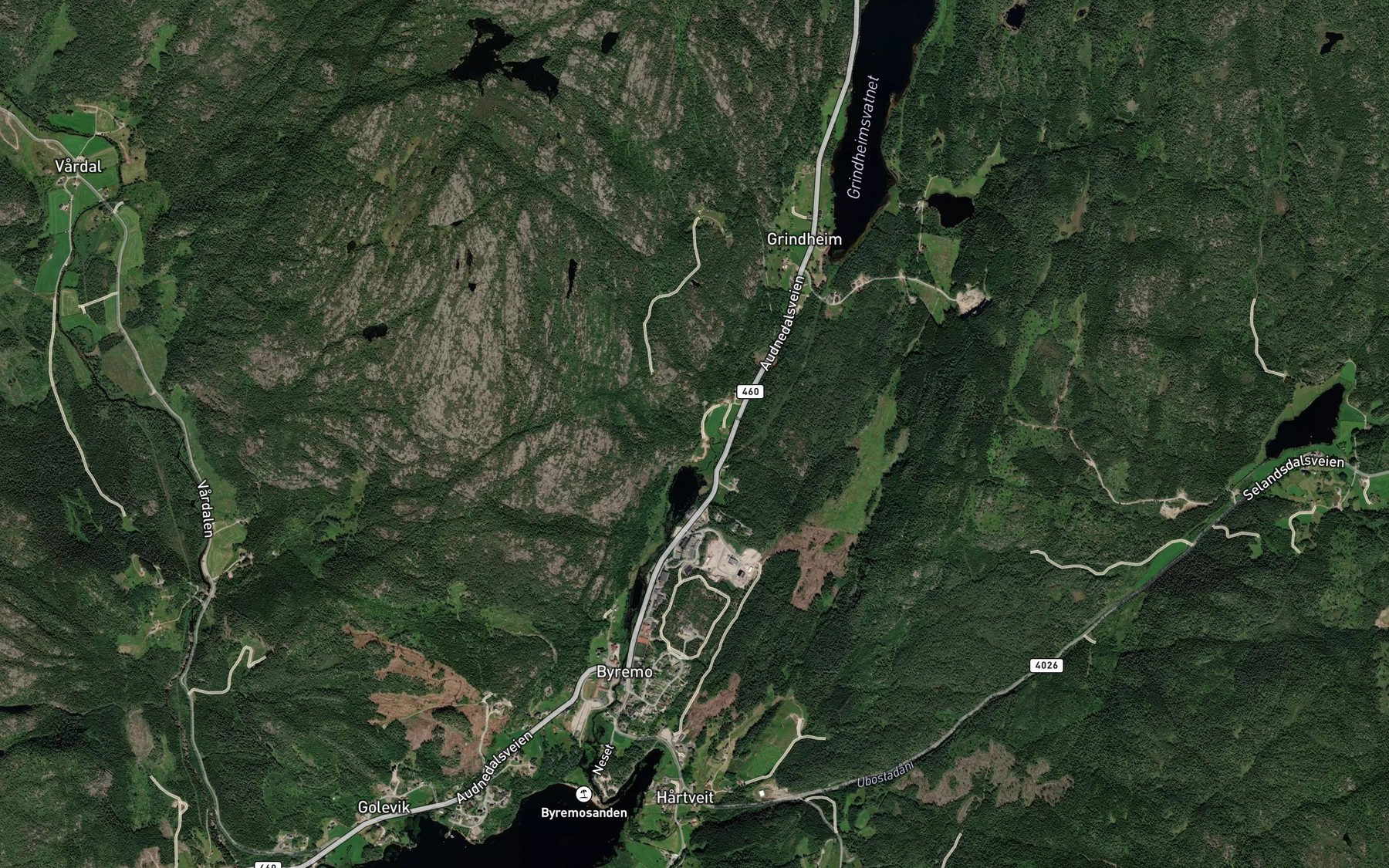 Satellite map of the Lokefjeddbekken