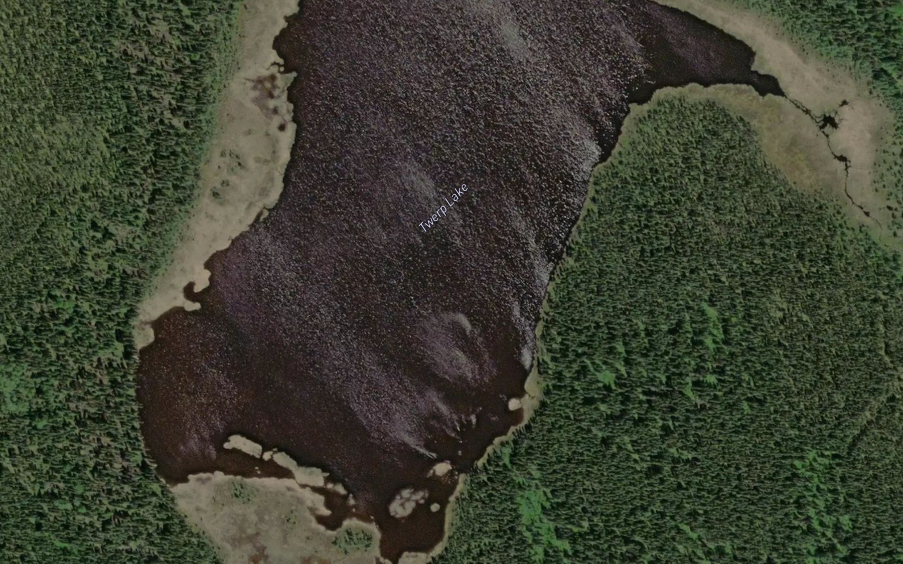 Satellite map of the Twerp Lake